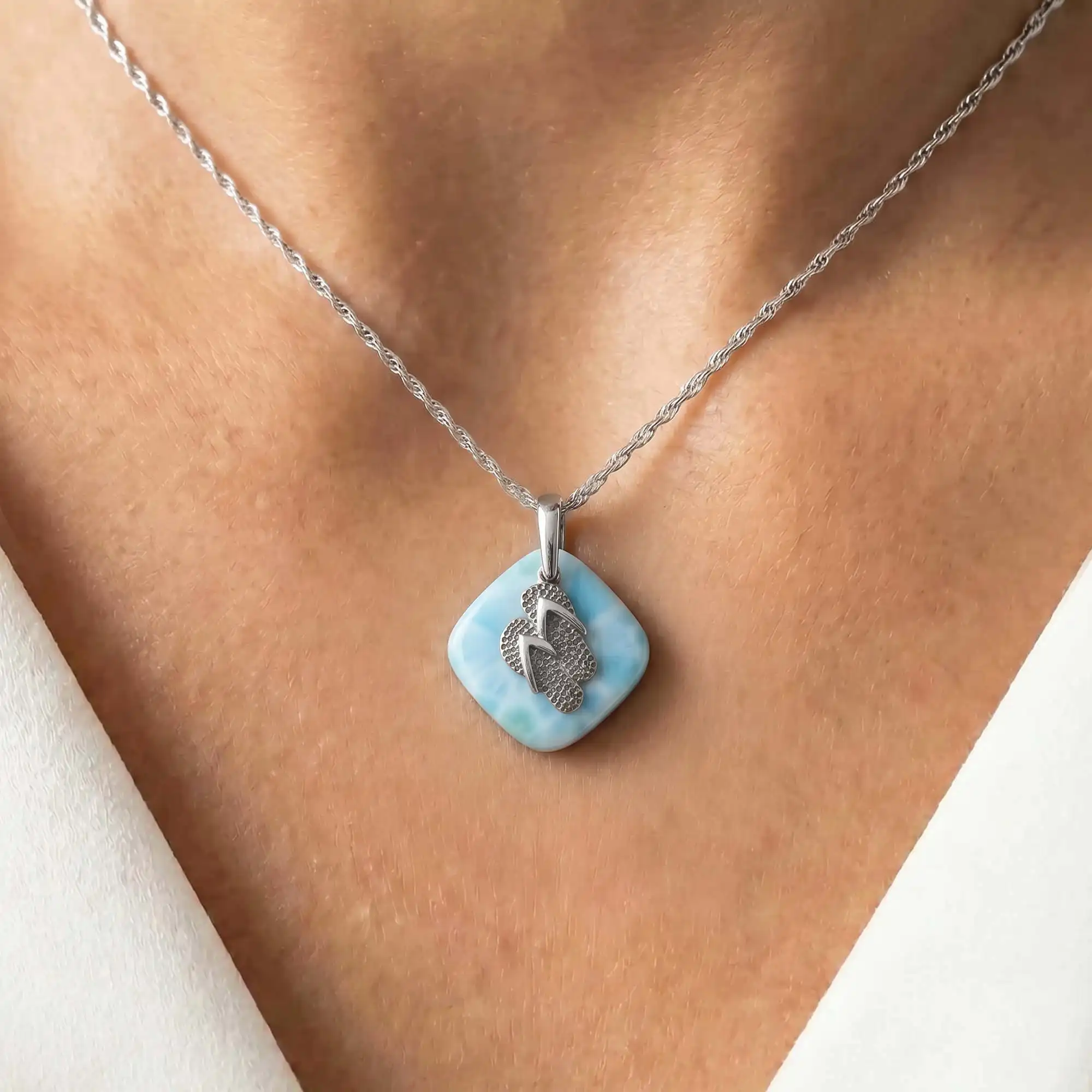 Larimar Sandal Necklace