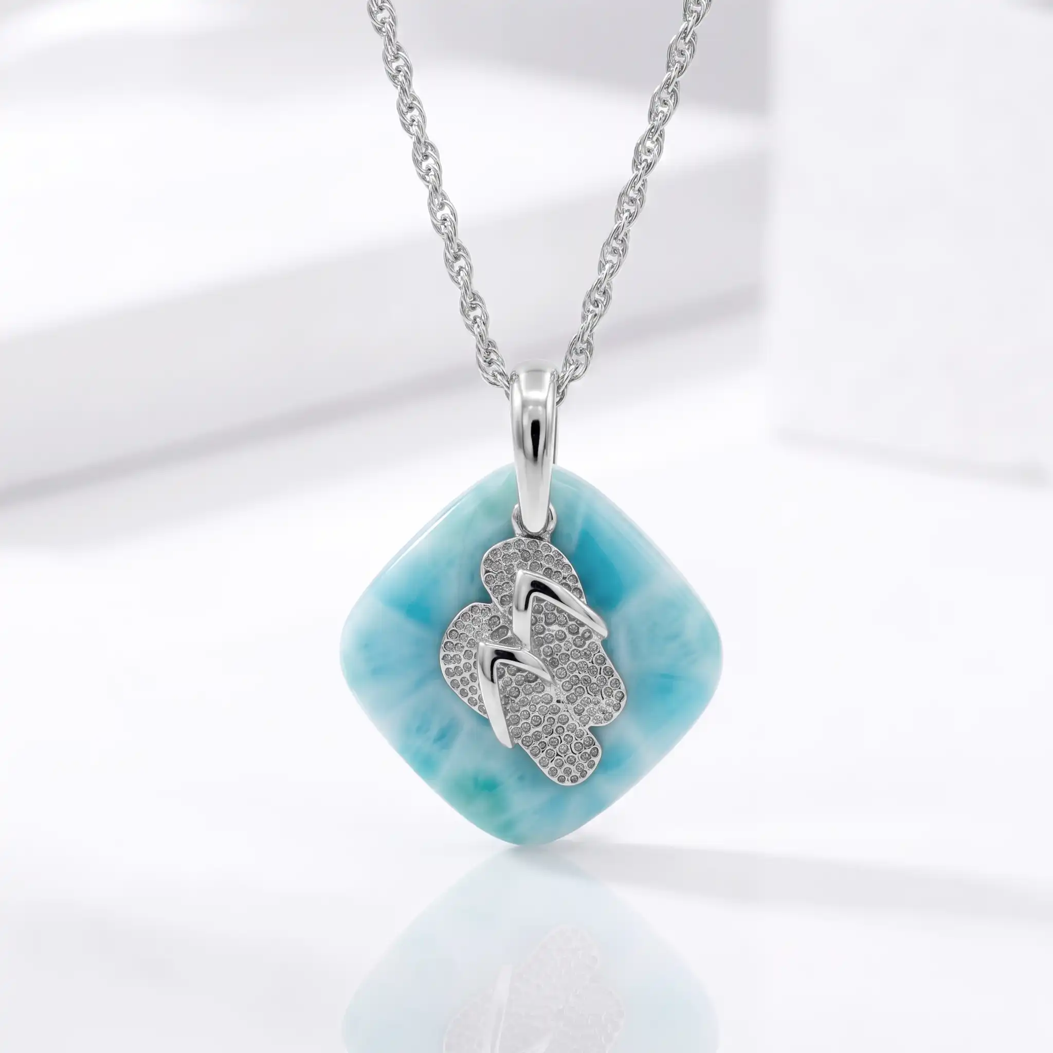 Larimar Sandal Necklace