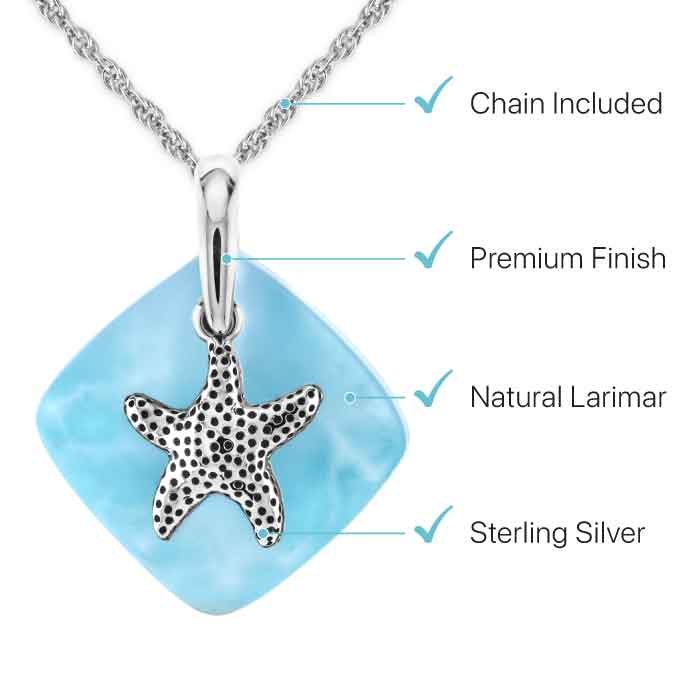 Adalia Starfish Necklace in sterling silver