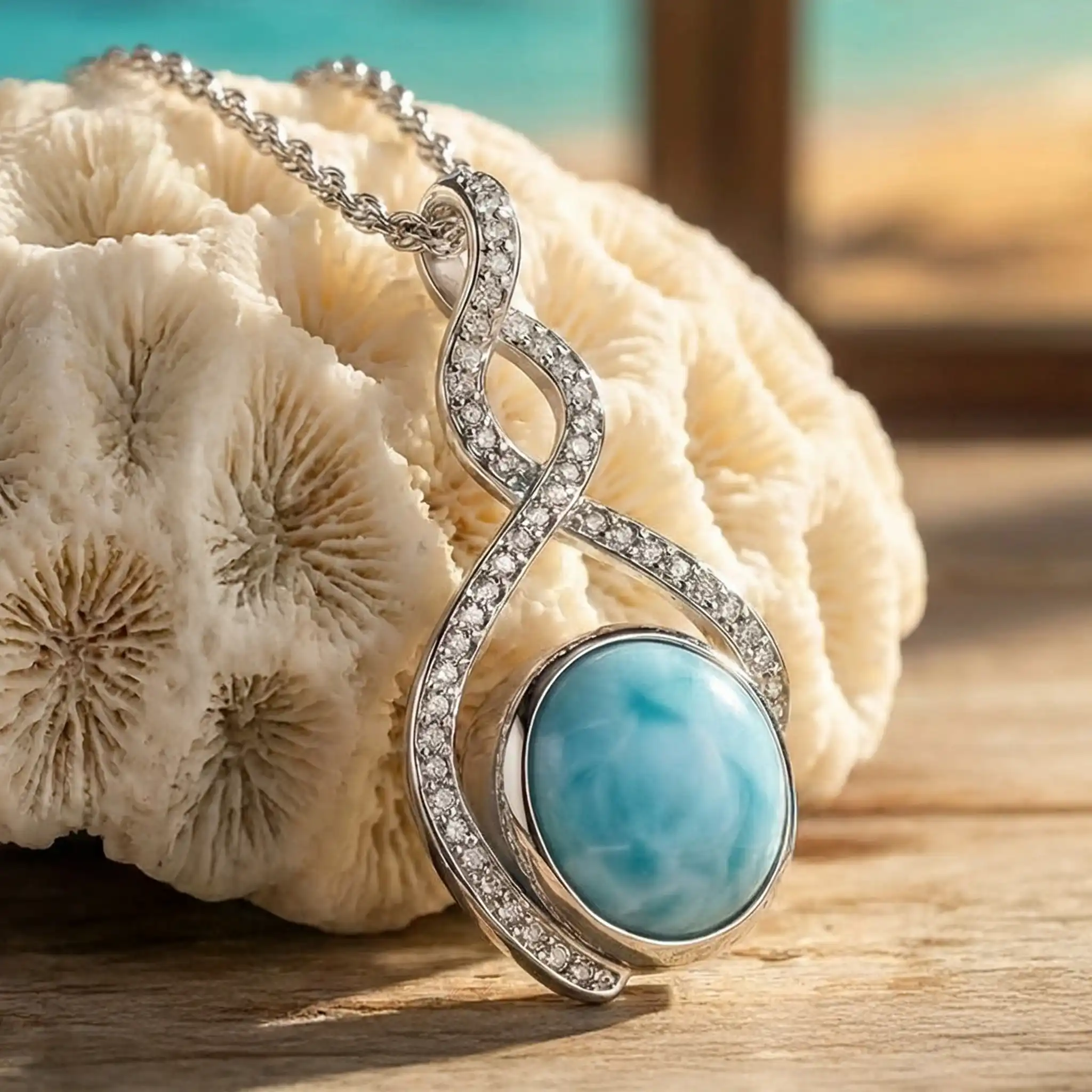 marahlago larimar Adella Larimar Necklace jewelry