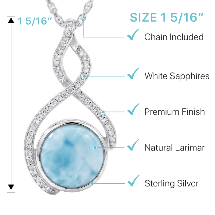 Larimar Adella Sapphire Necklace