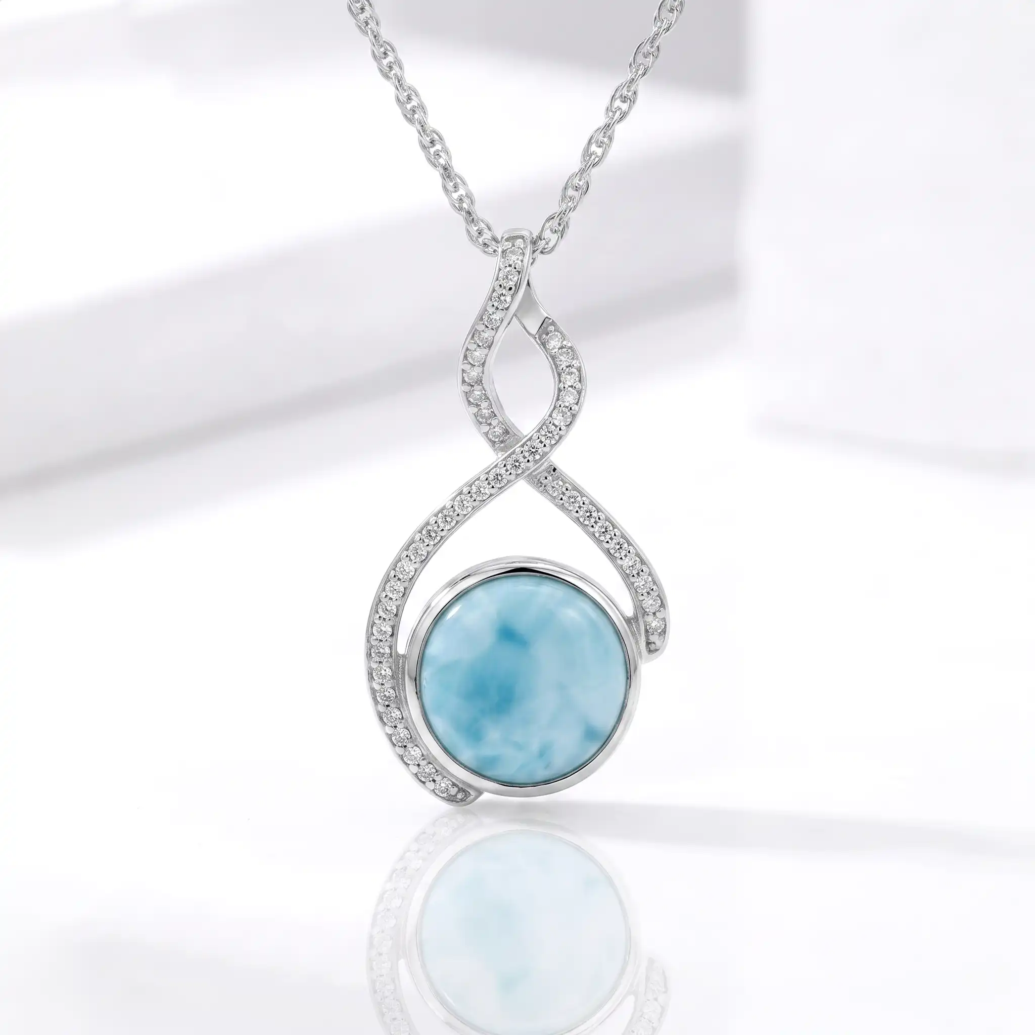 Larimar Adella Sapphire Necklace