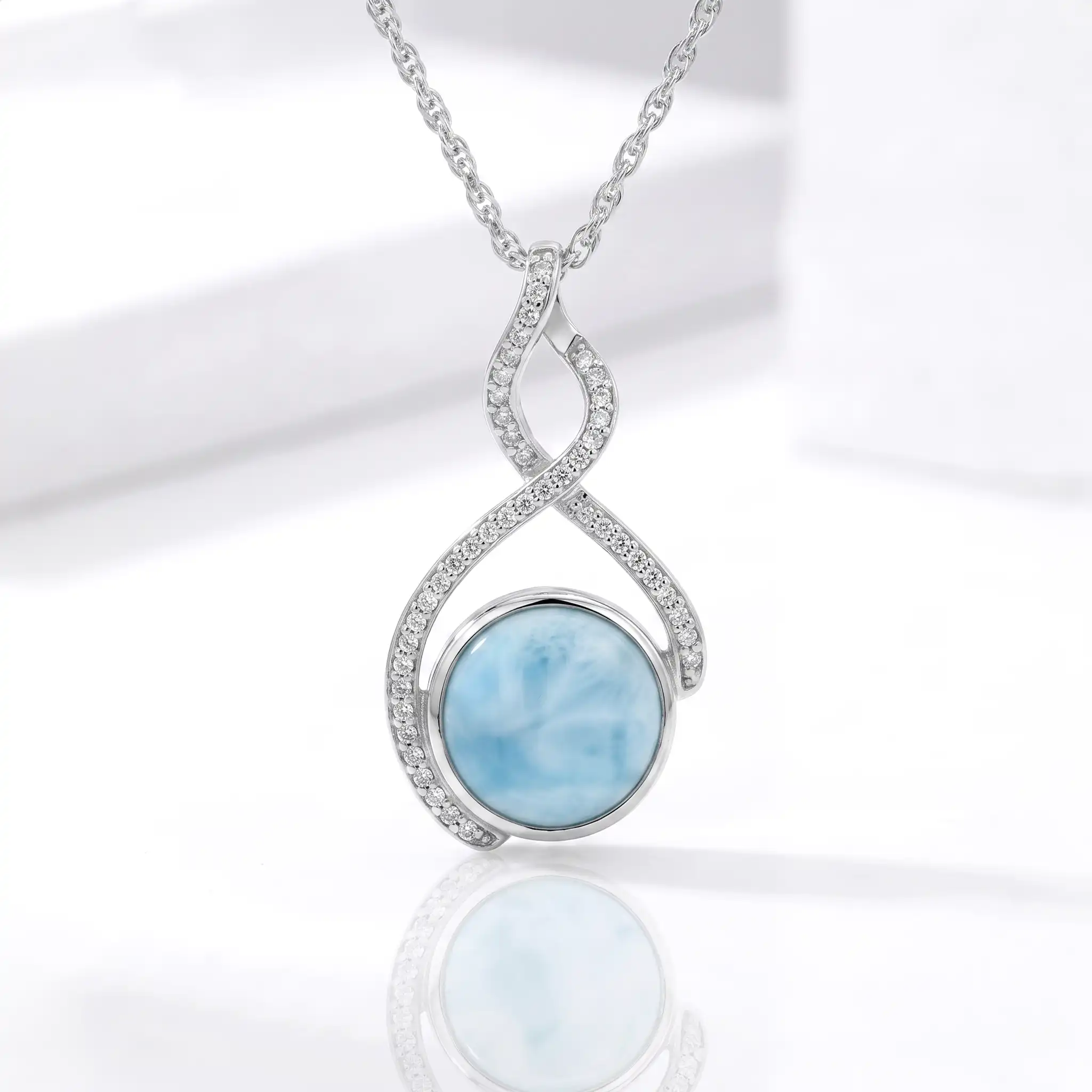 Larimar Adella Sapphire Necklace