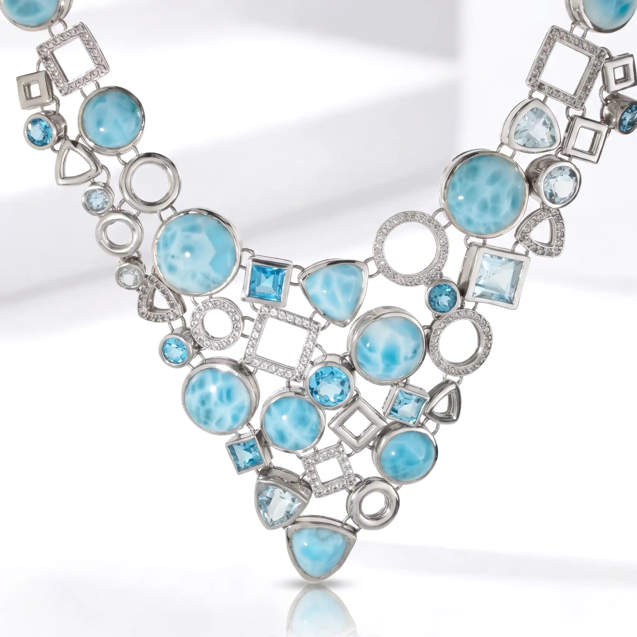 Larimar Alexandria Statement Necklace