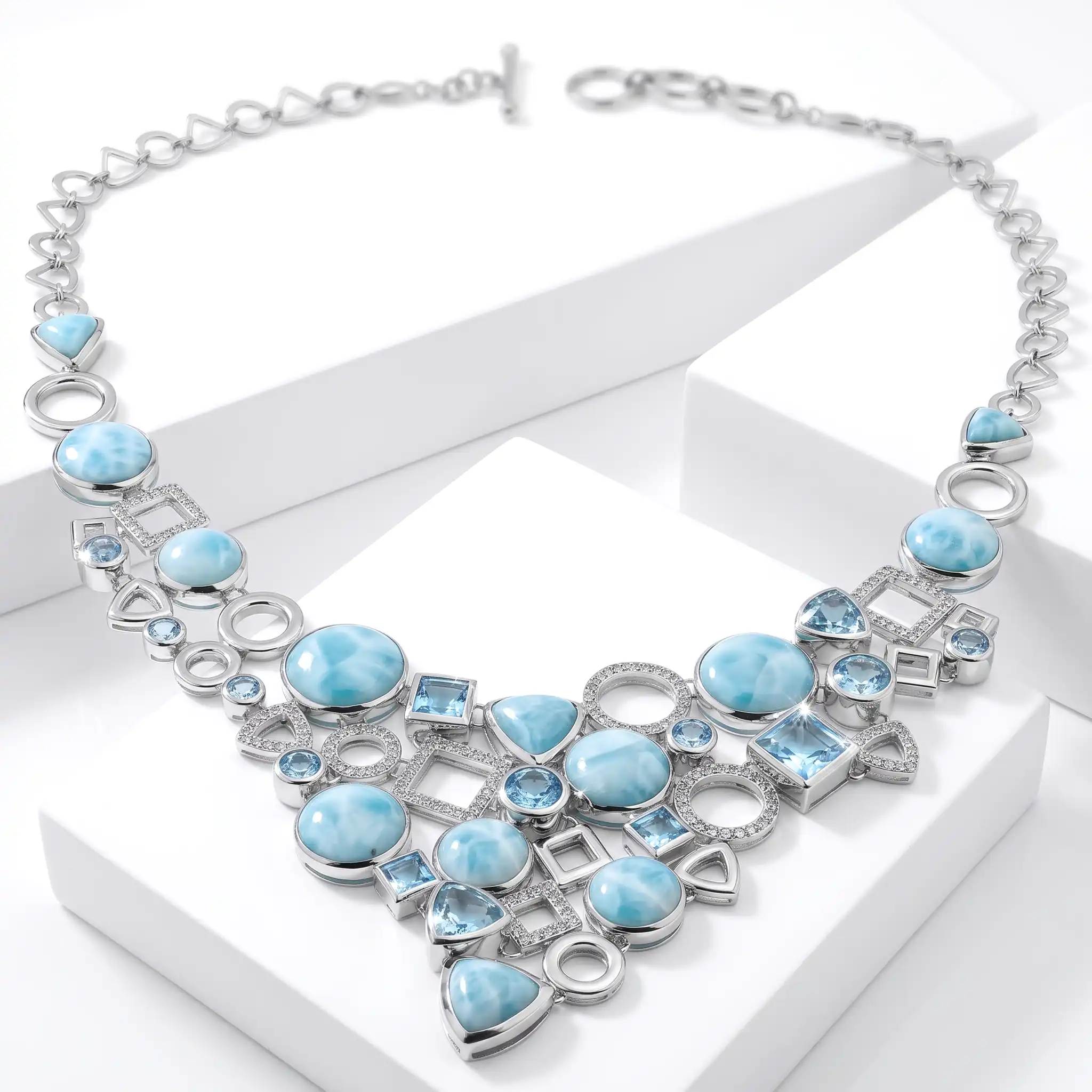Alexandria Statement Necklace on white