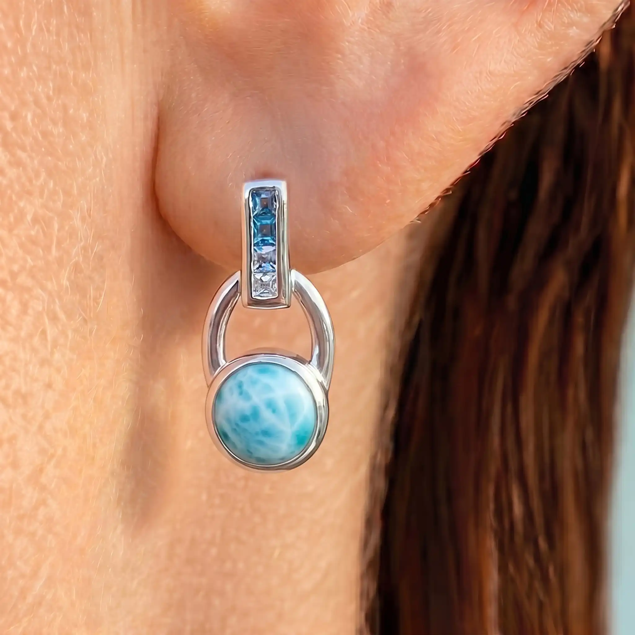AQUA LARIMAR EARRINGS
