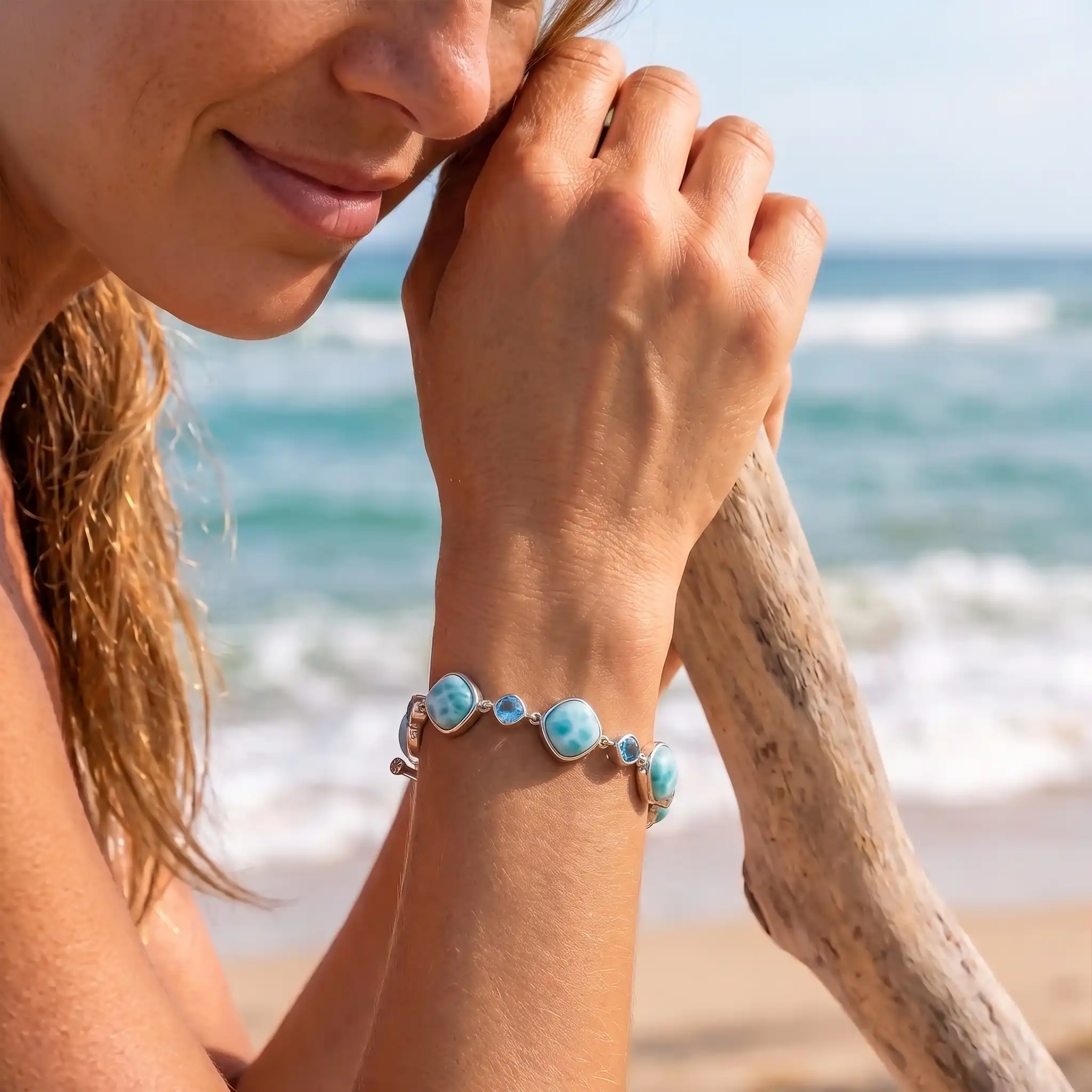 Larimar Blue stone bracelet