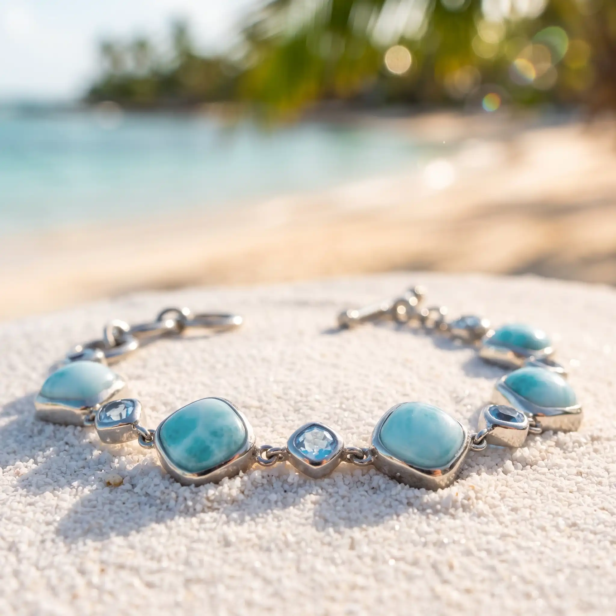 Larimar Blue stone bracelet