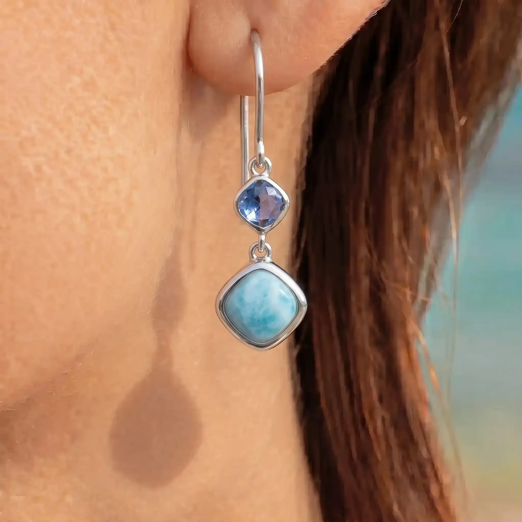 Blue Gemstone earrings