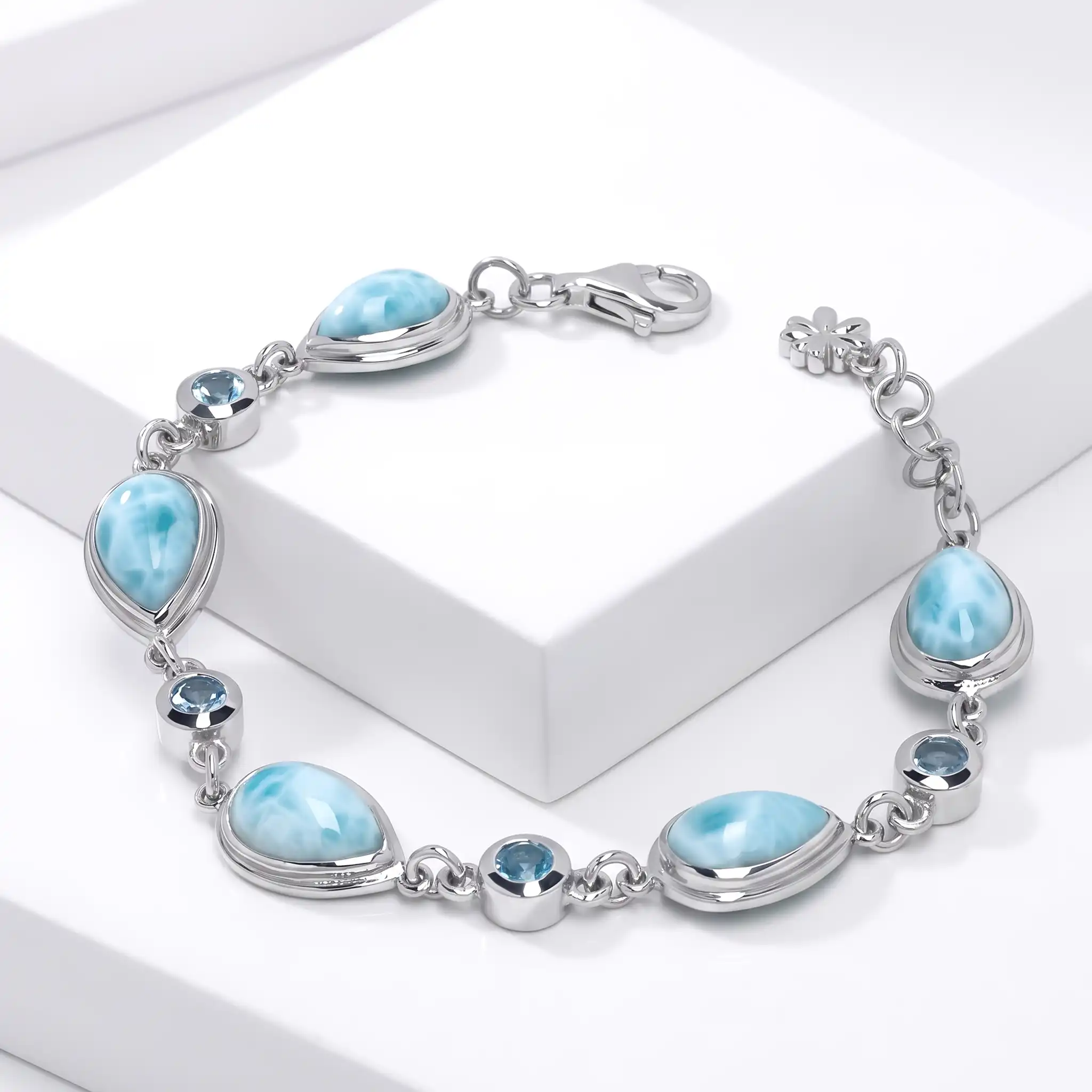Larimar and Blue Topaz Bracelet 