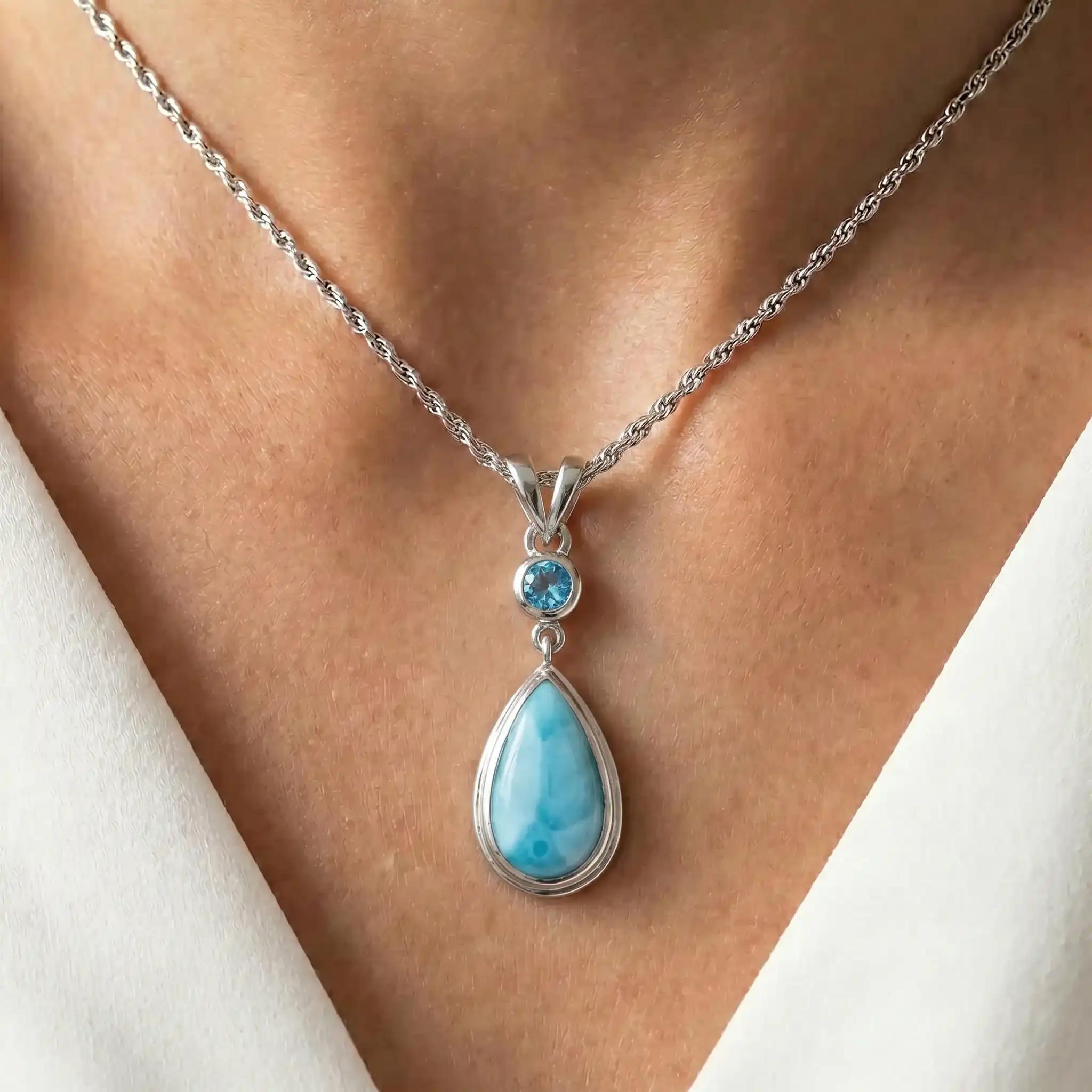 Blue Topaz Necklace 