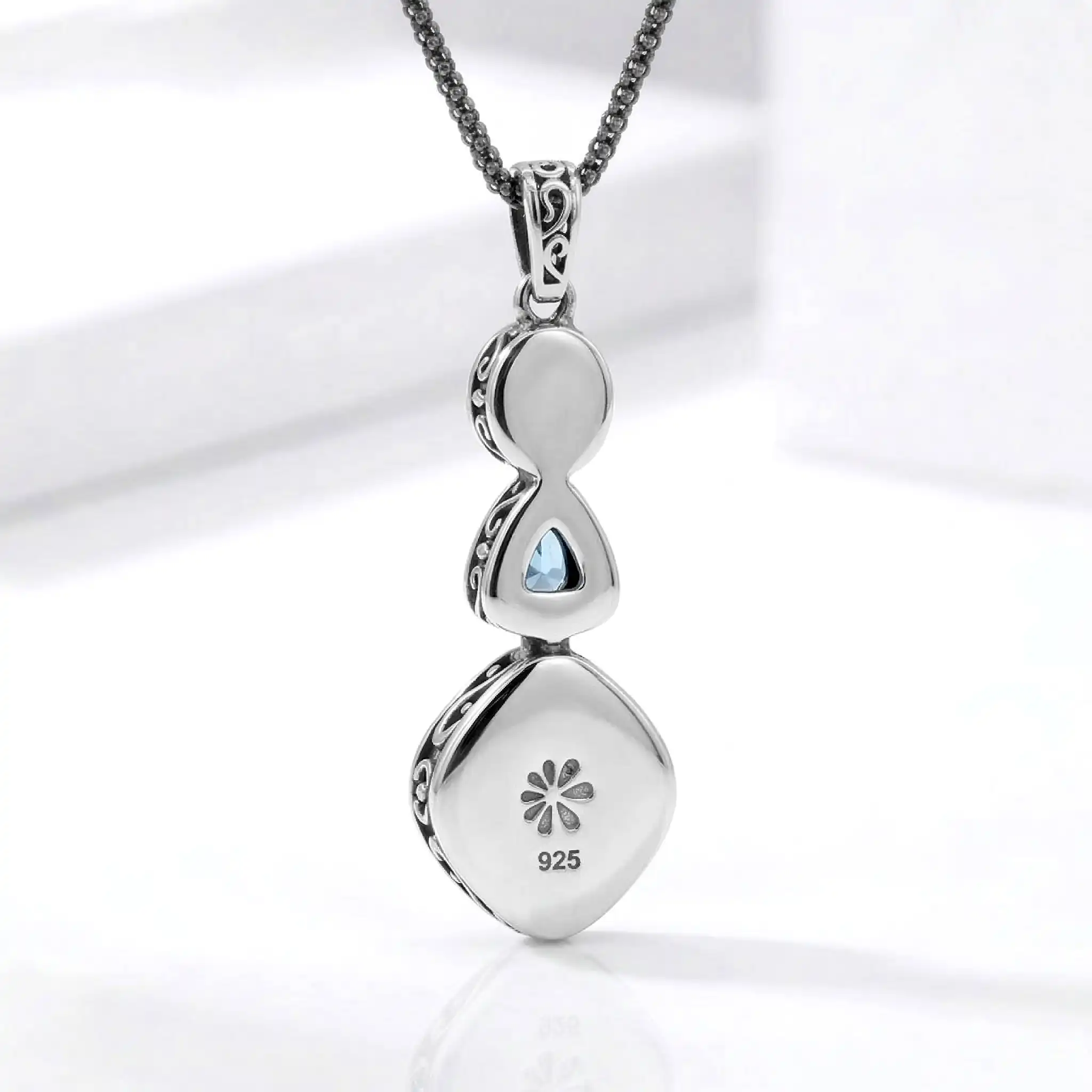 Larimar Azure Cushion Necklace