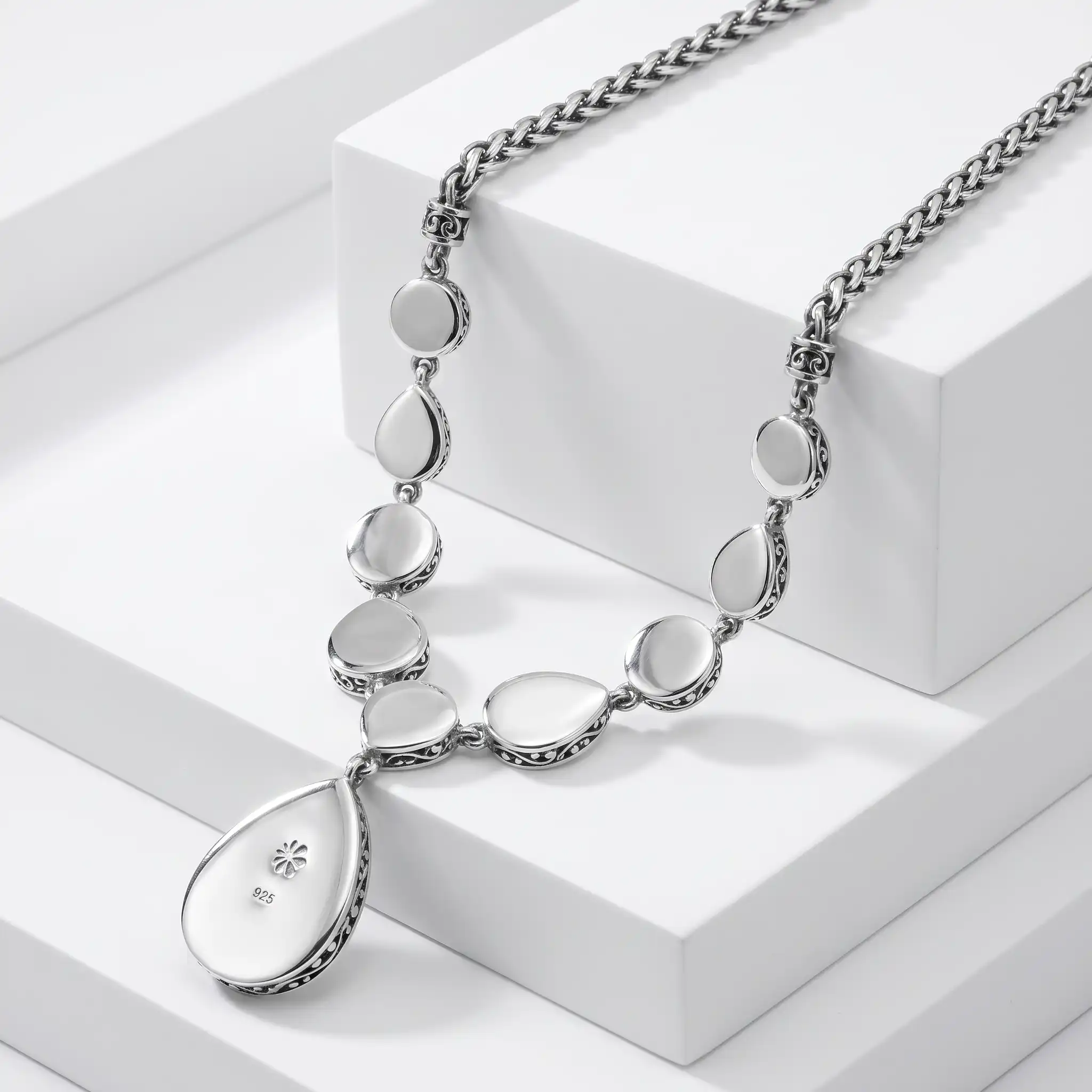 Larimar Gemstone necklace in sterling silver
