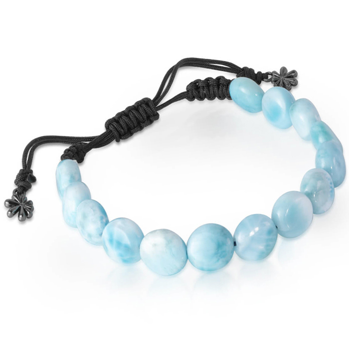 larimar stone bead bracelet