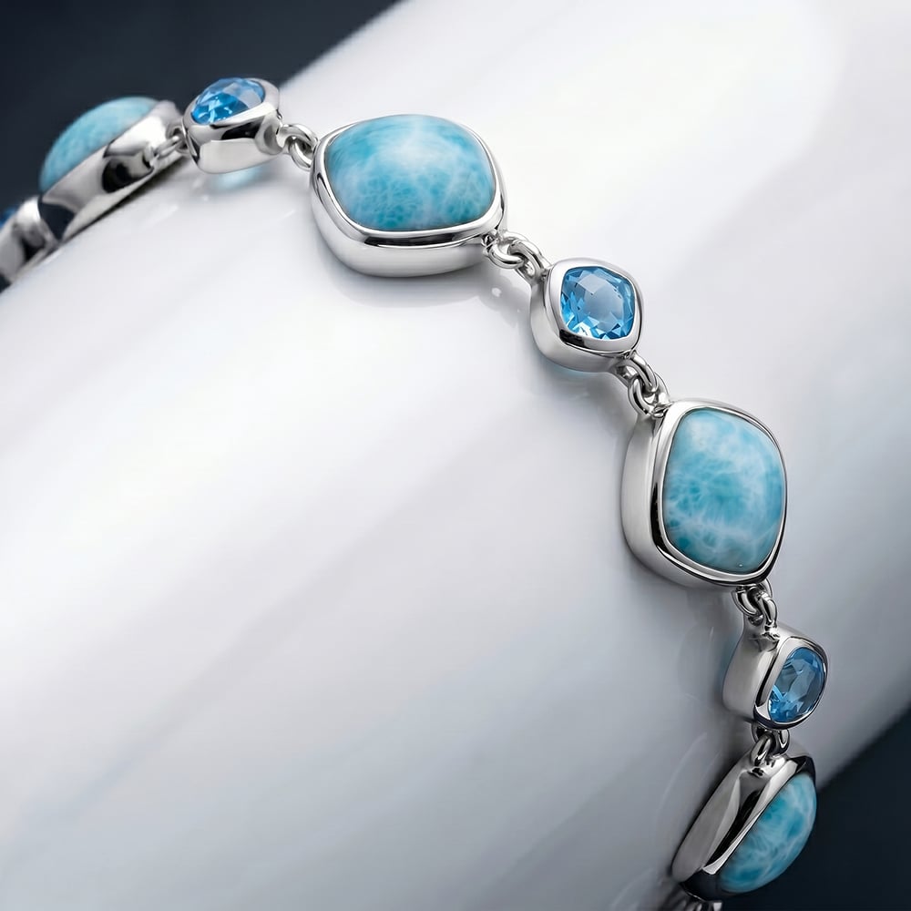 Larimar Blue stone bracelet