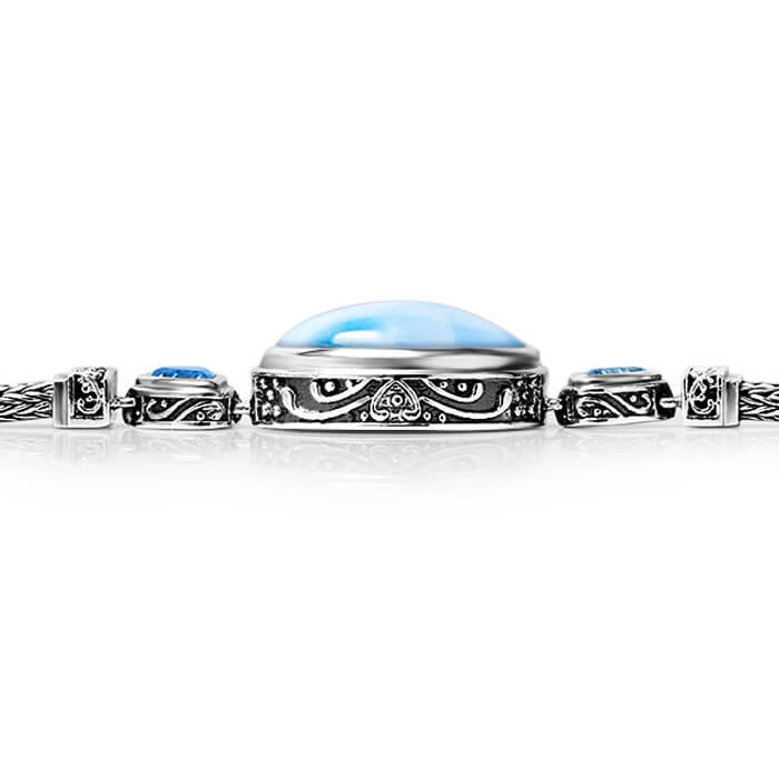 Vintage Bracelet in sterling silver and larimar by marahlago