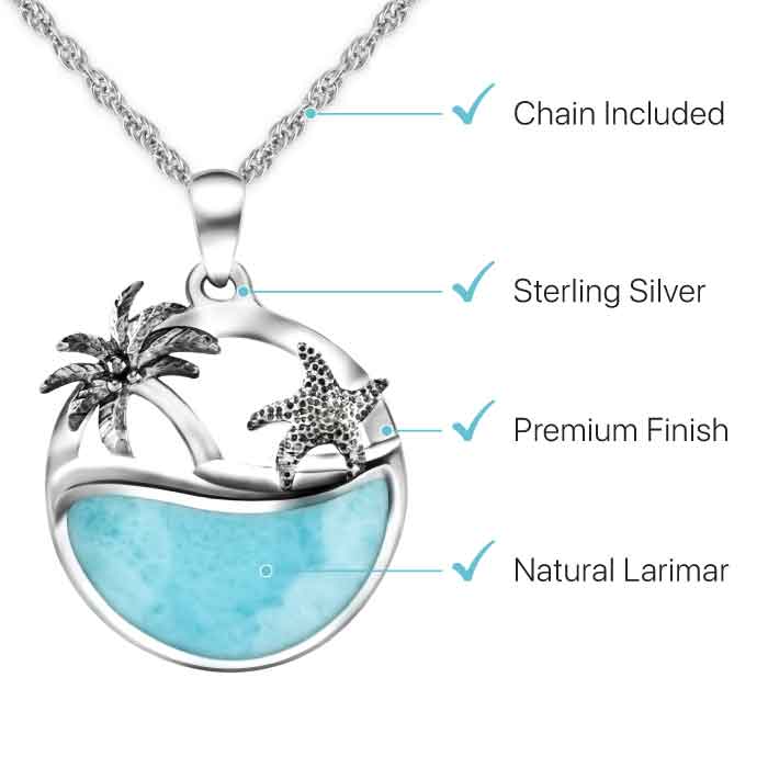 Beachy Necklace with larimar by Marahlago 