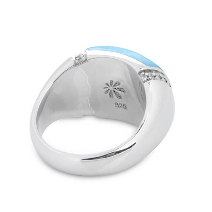 Large Gemstone Ring in silver