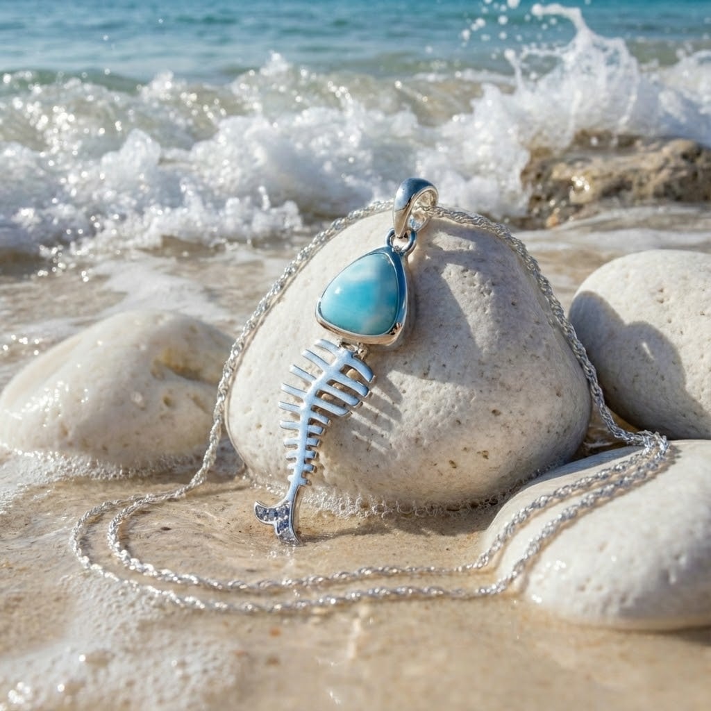 Fish Pendant in sterling silver 