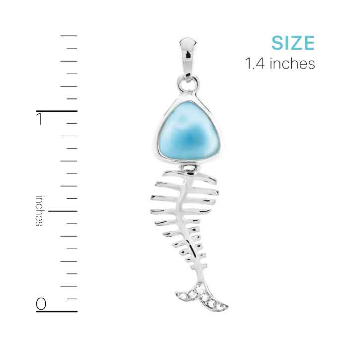 Fish Pendant in sterling silver 