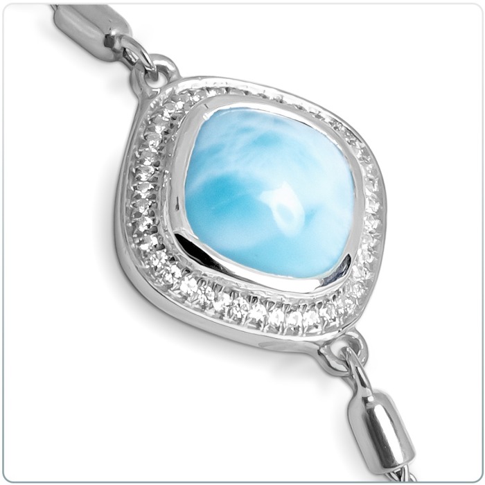 Radiance Cushion Larimar Bracelet