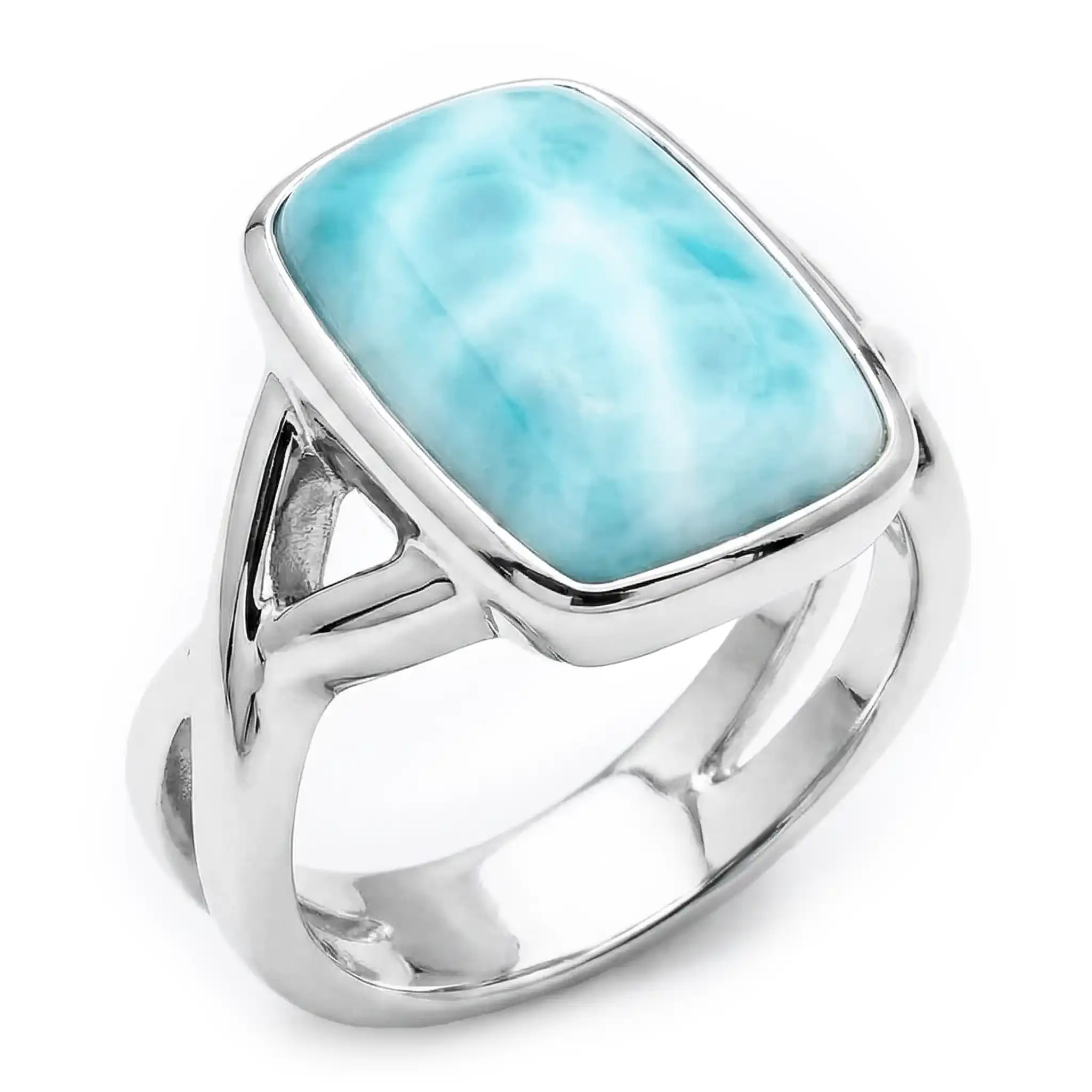 Larimar Brie Rectangle Ring