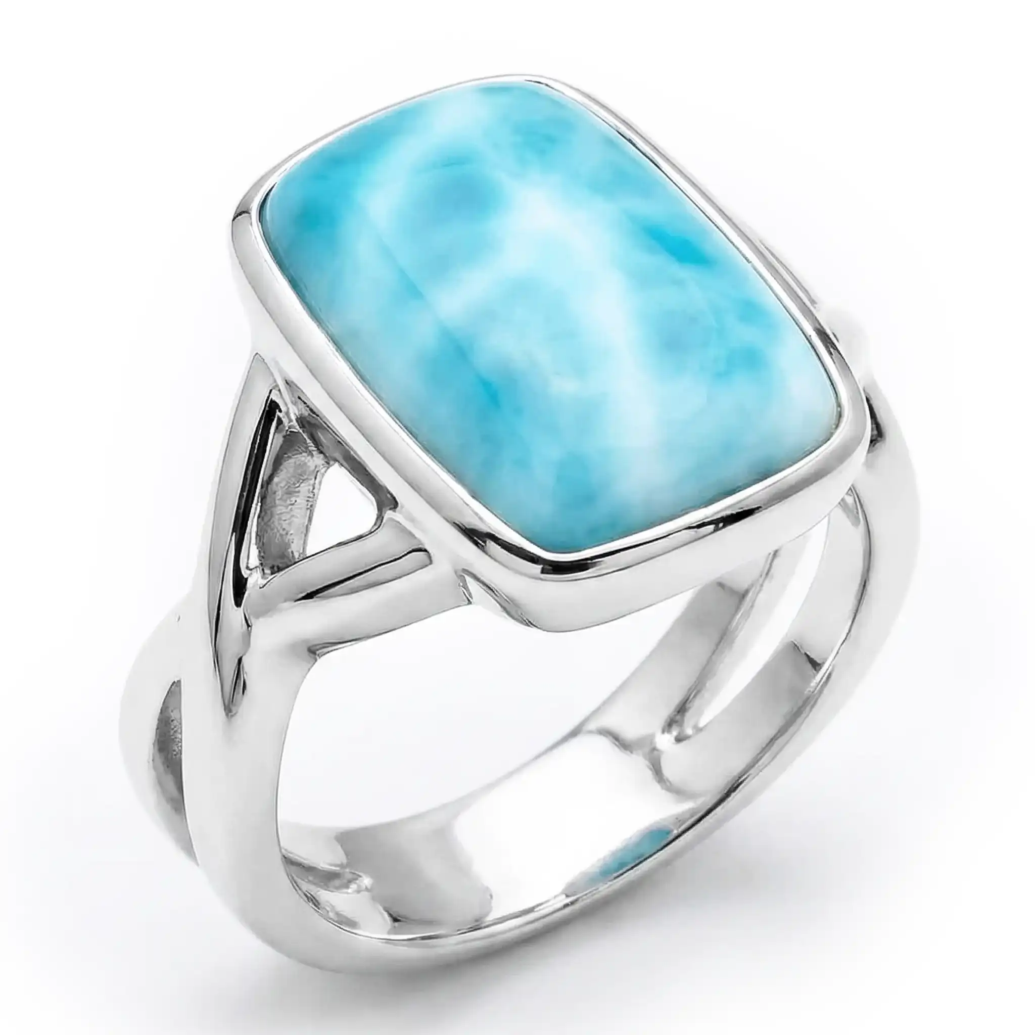 Larimar Brie Rectangle Ring