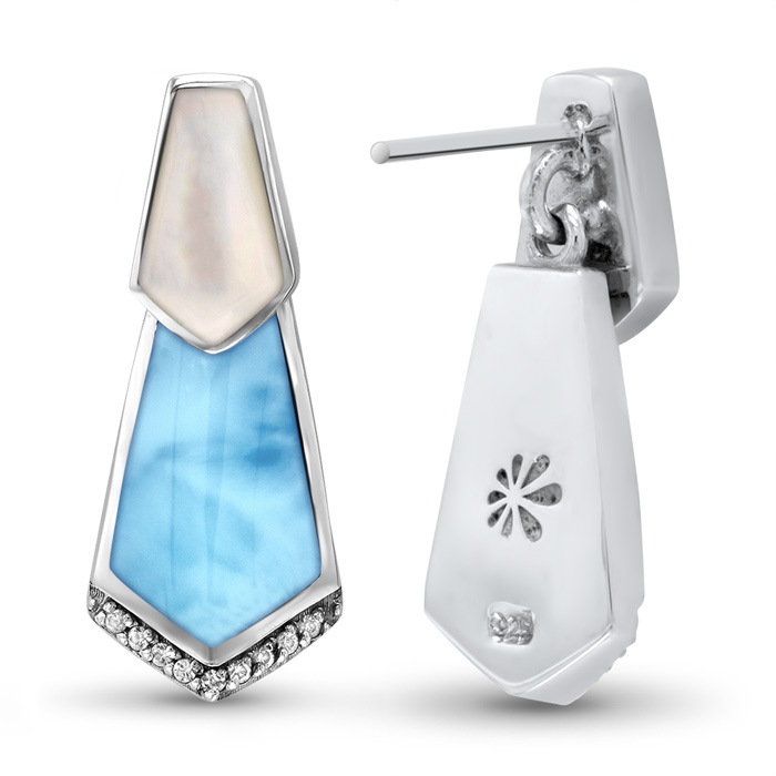 marahlago larimar Calder Larimar Earrings jewelry