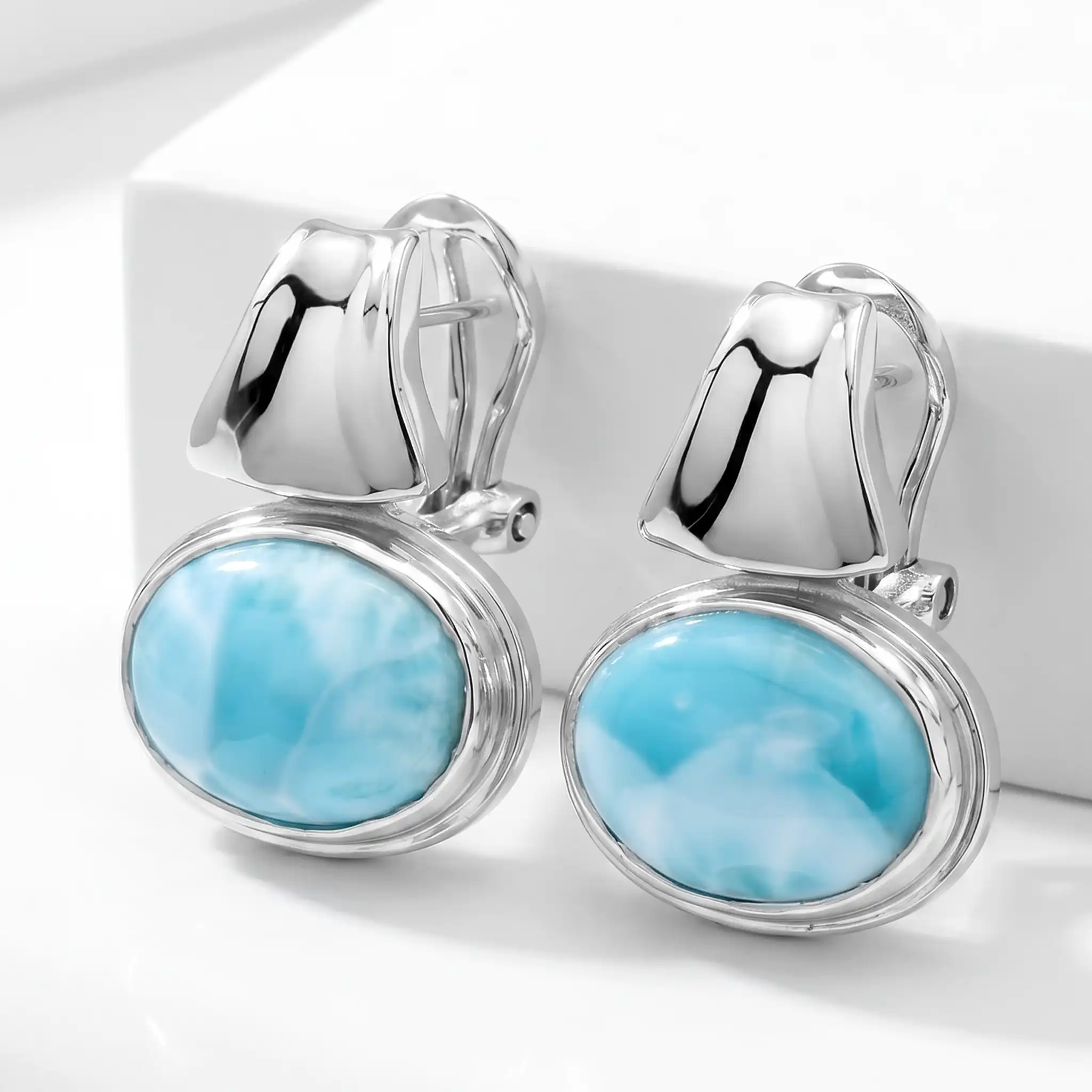 Larimar Earrings Caressa