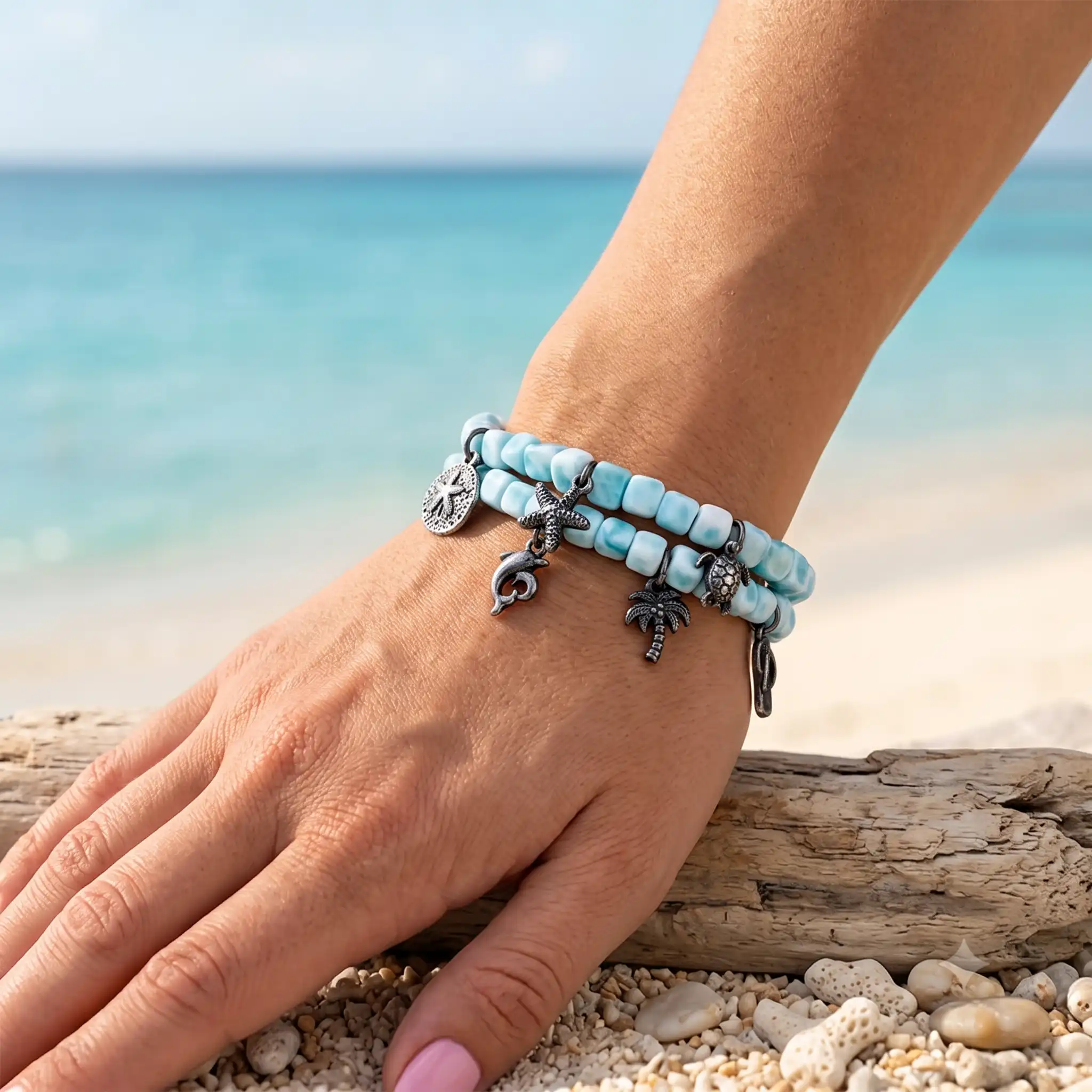 Larimar Charm Bracelets