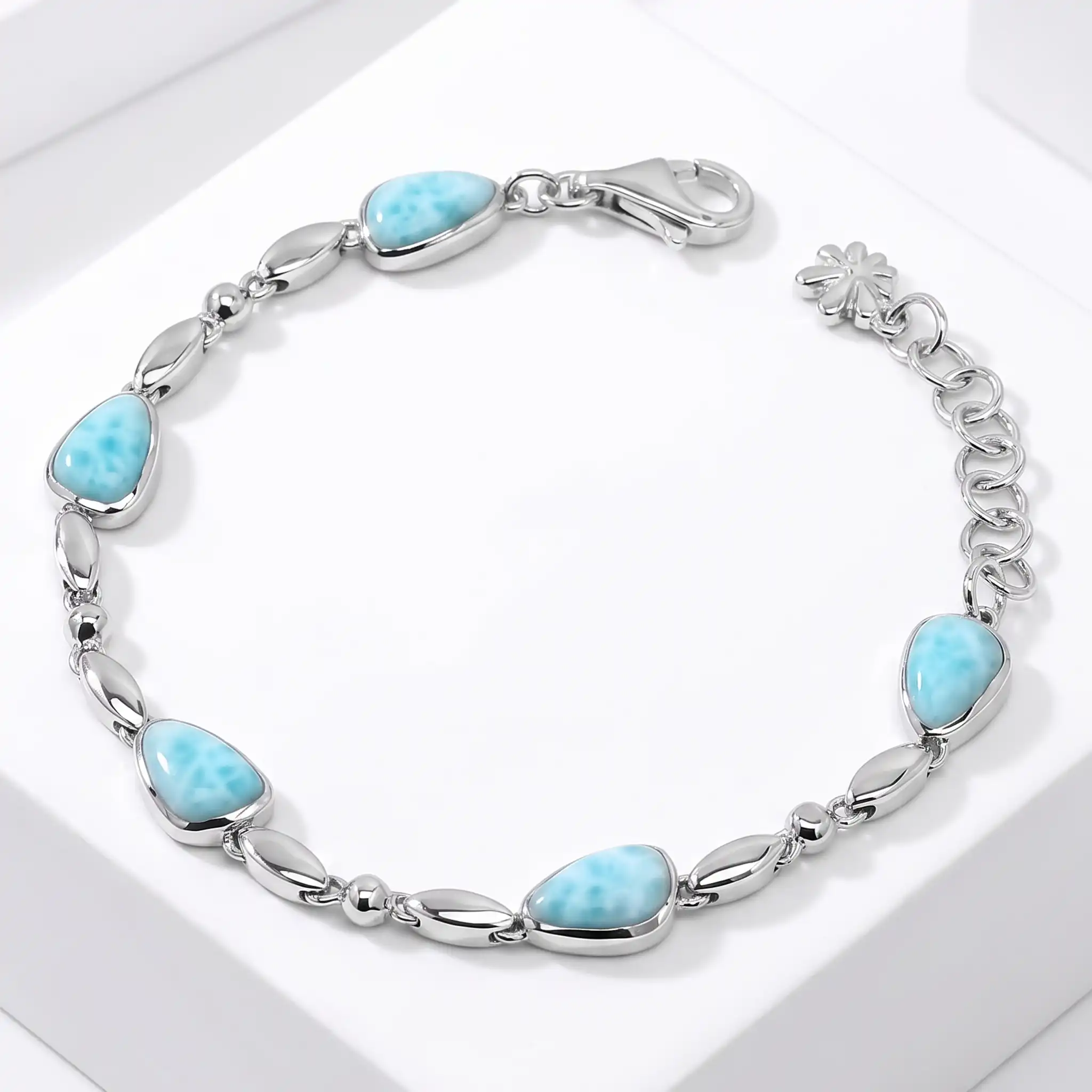 Larimar Cheyenne Silver Bracelet
