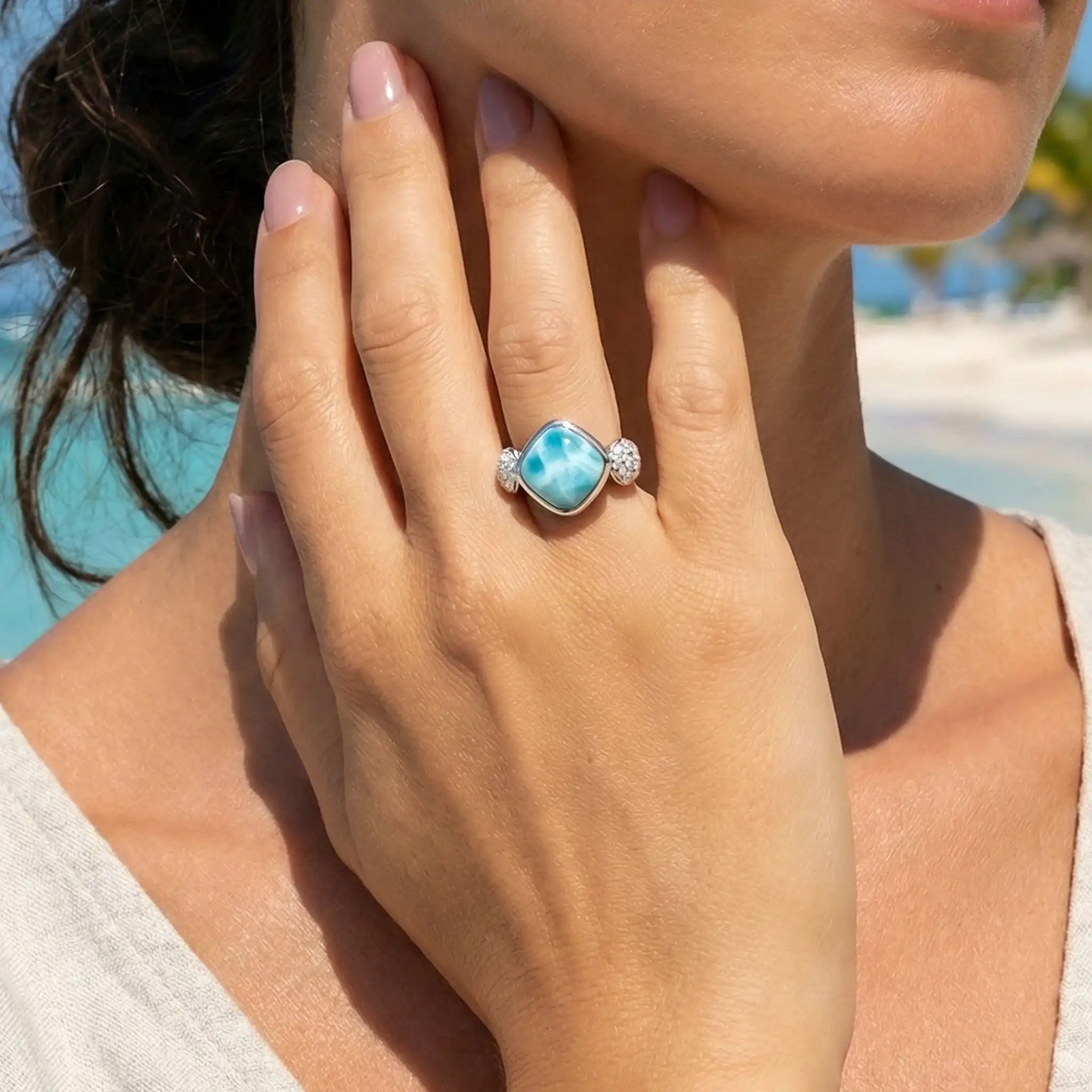 Larimar Chloe Ring by Marahlago