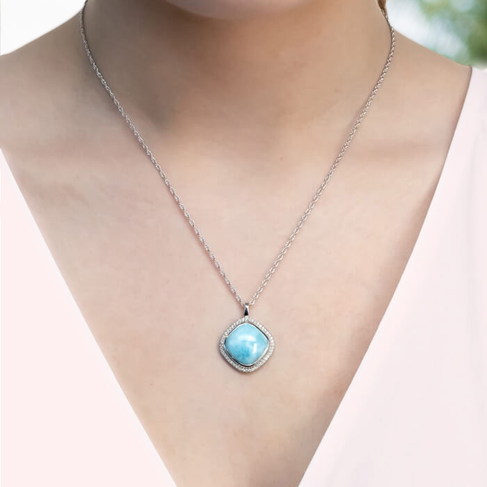 Blue Jewelry Necklace Woman Gift
