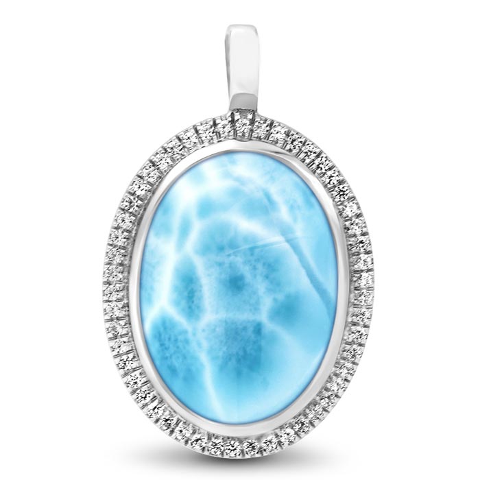 marahlago larimar Clarity Oval Larimar Necklace jewelry