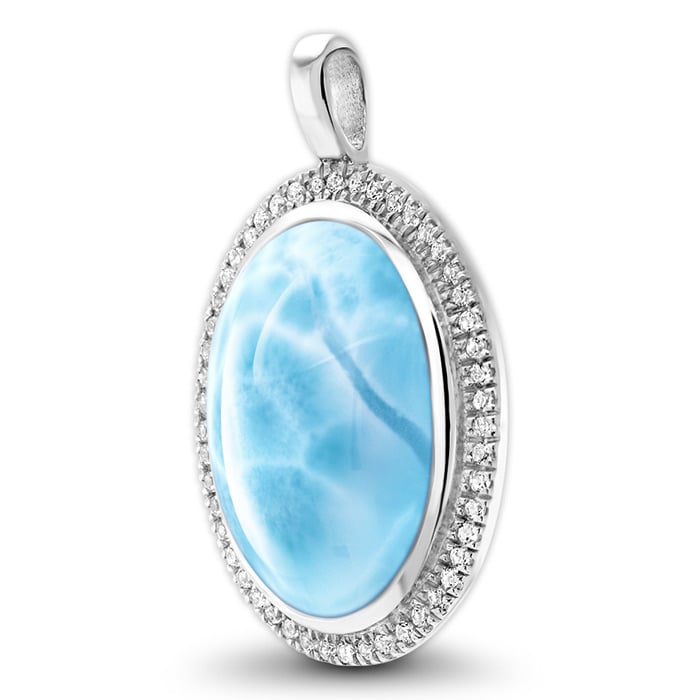 marahlago larimar Clarity Oval Larimar Necklace jewelry