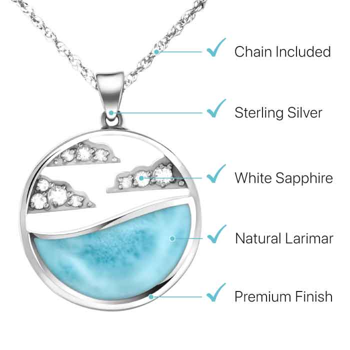 Cloud Necklace in Sterling Silver 