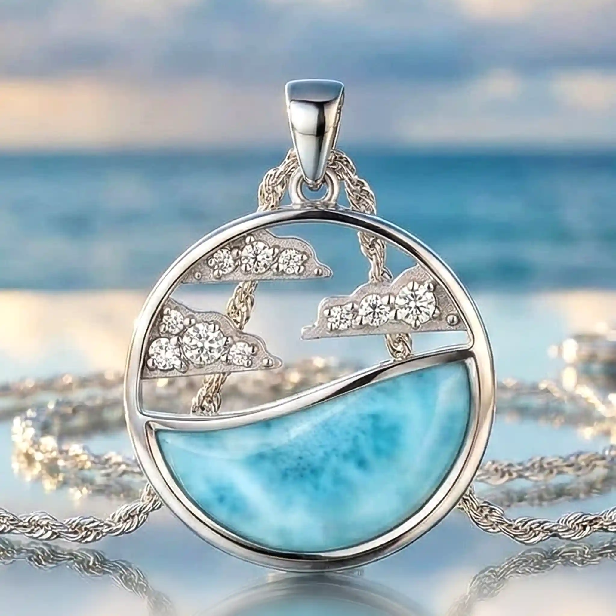 Cloud Necklace in Sterling Silver 