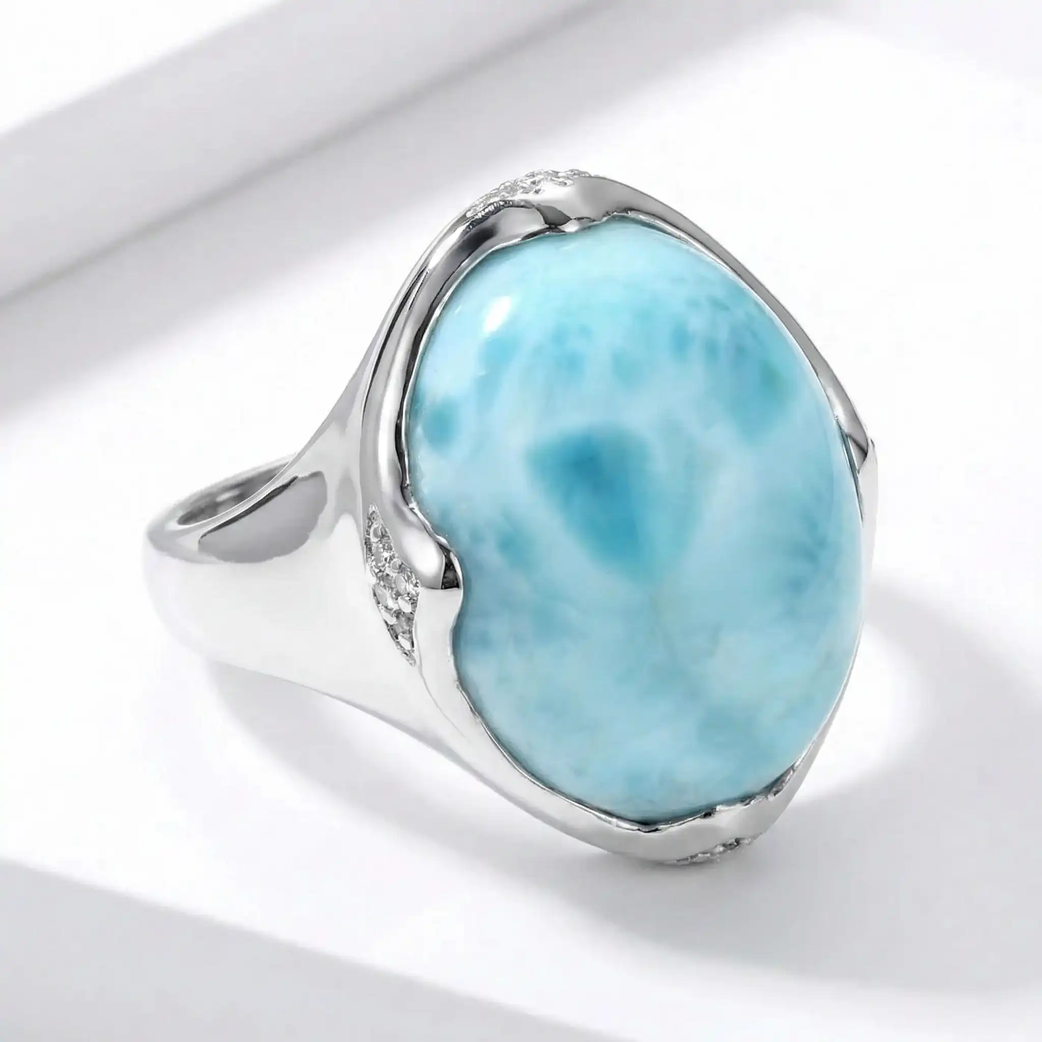 Sterling silver and larimar by marahlago