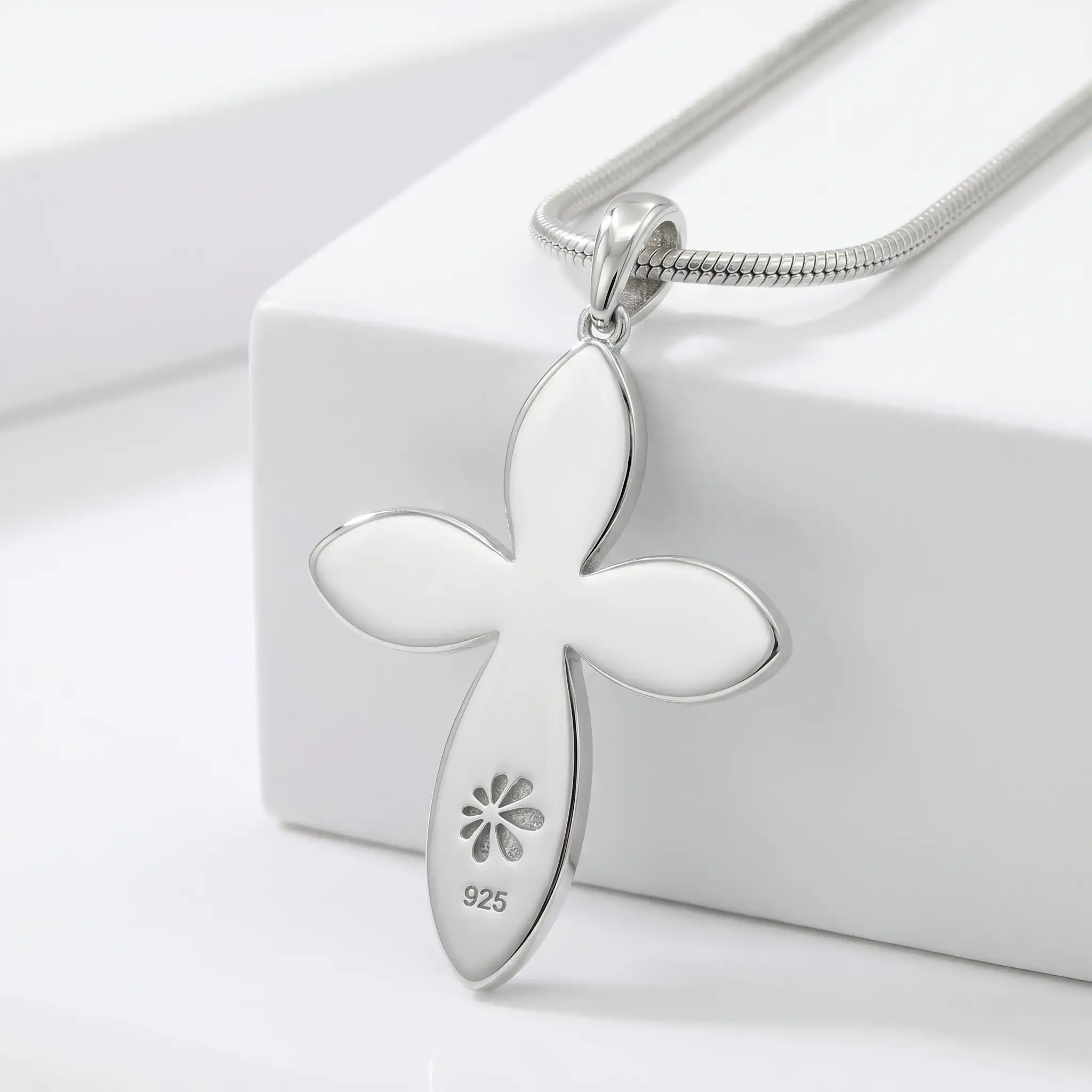 Larimar Cross Sterling Silver Necklace