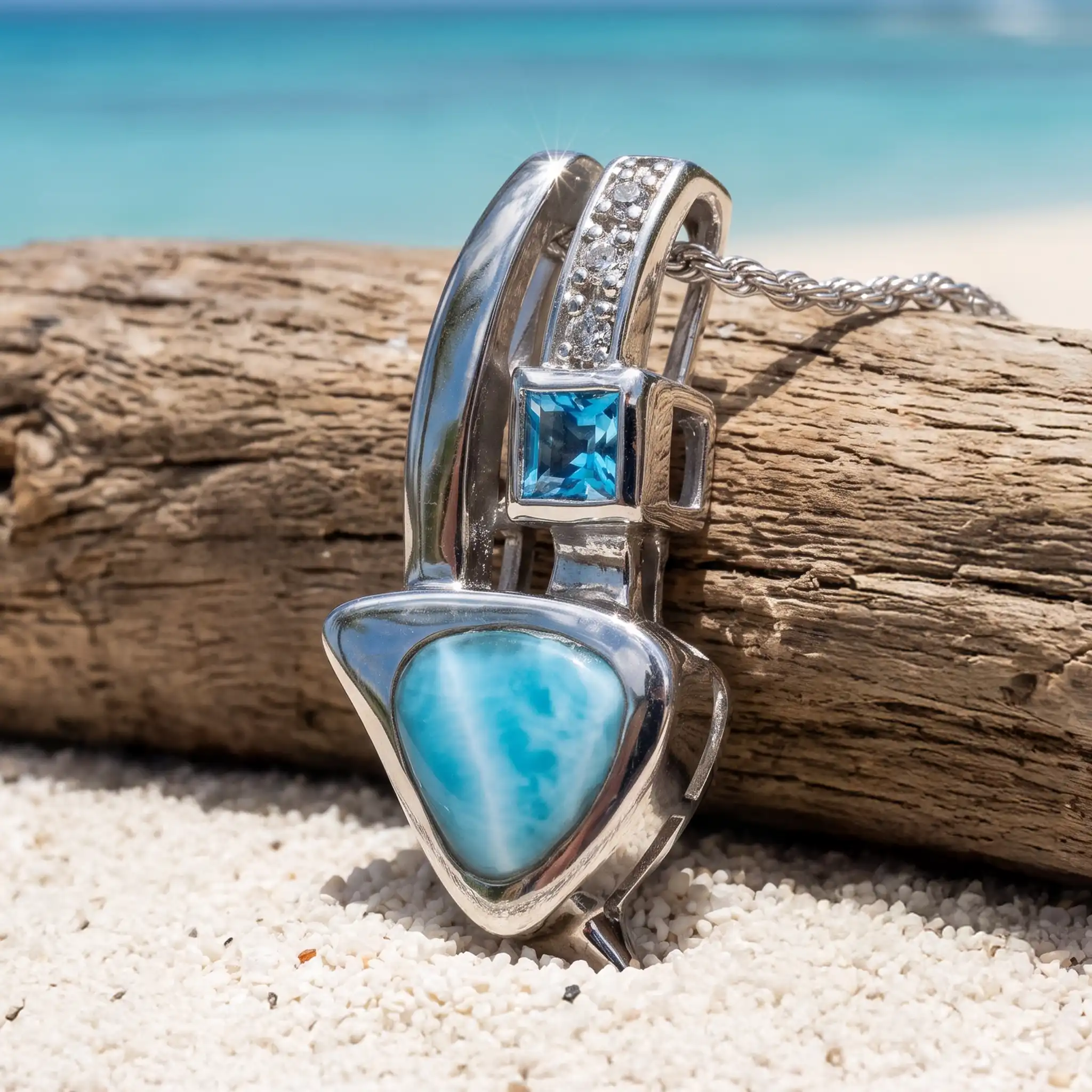 Larimar Curva Necklace