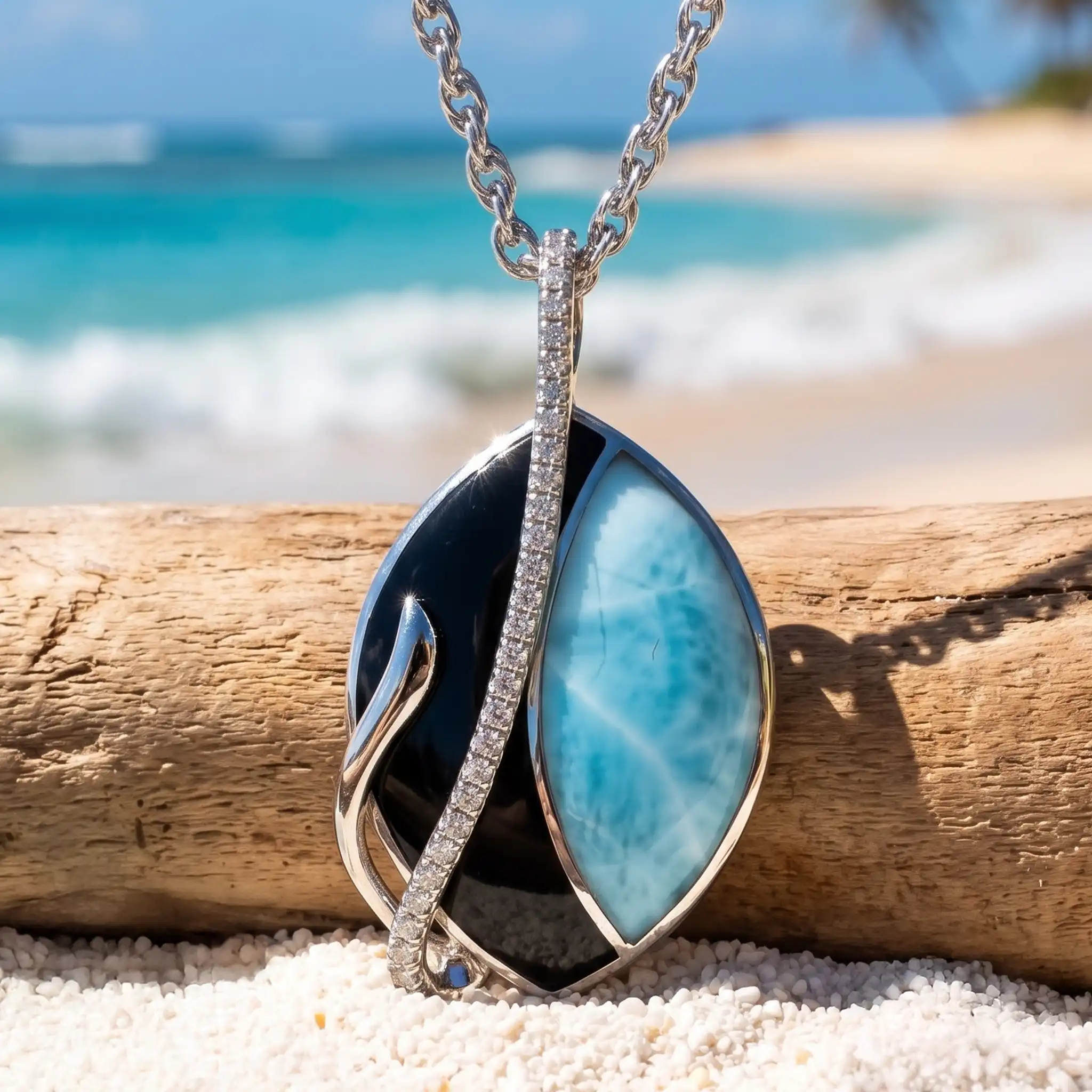 Black Onyx Necklace in silver