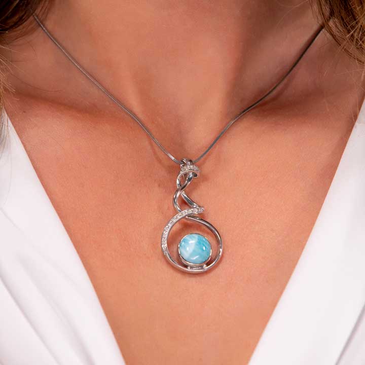 Larimar Sterling Silver Fashion Larimar necklace