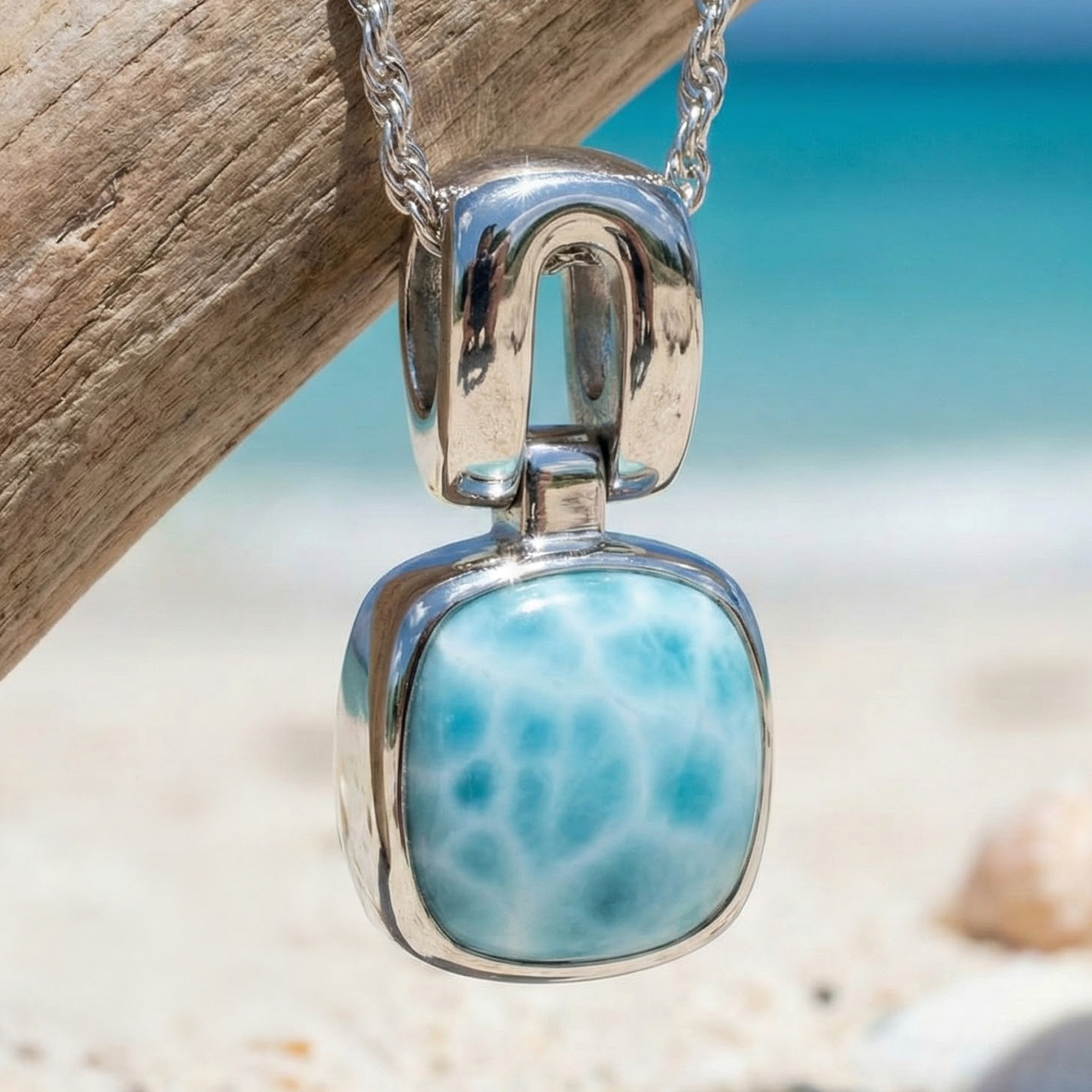 ヴィンテージ 刻印 有名 Marahlago ラリマー シルバー ペンダント Larimar Del Mar Sterling Silver Necklace Genuine
