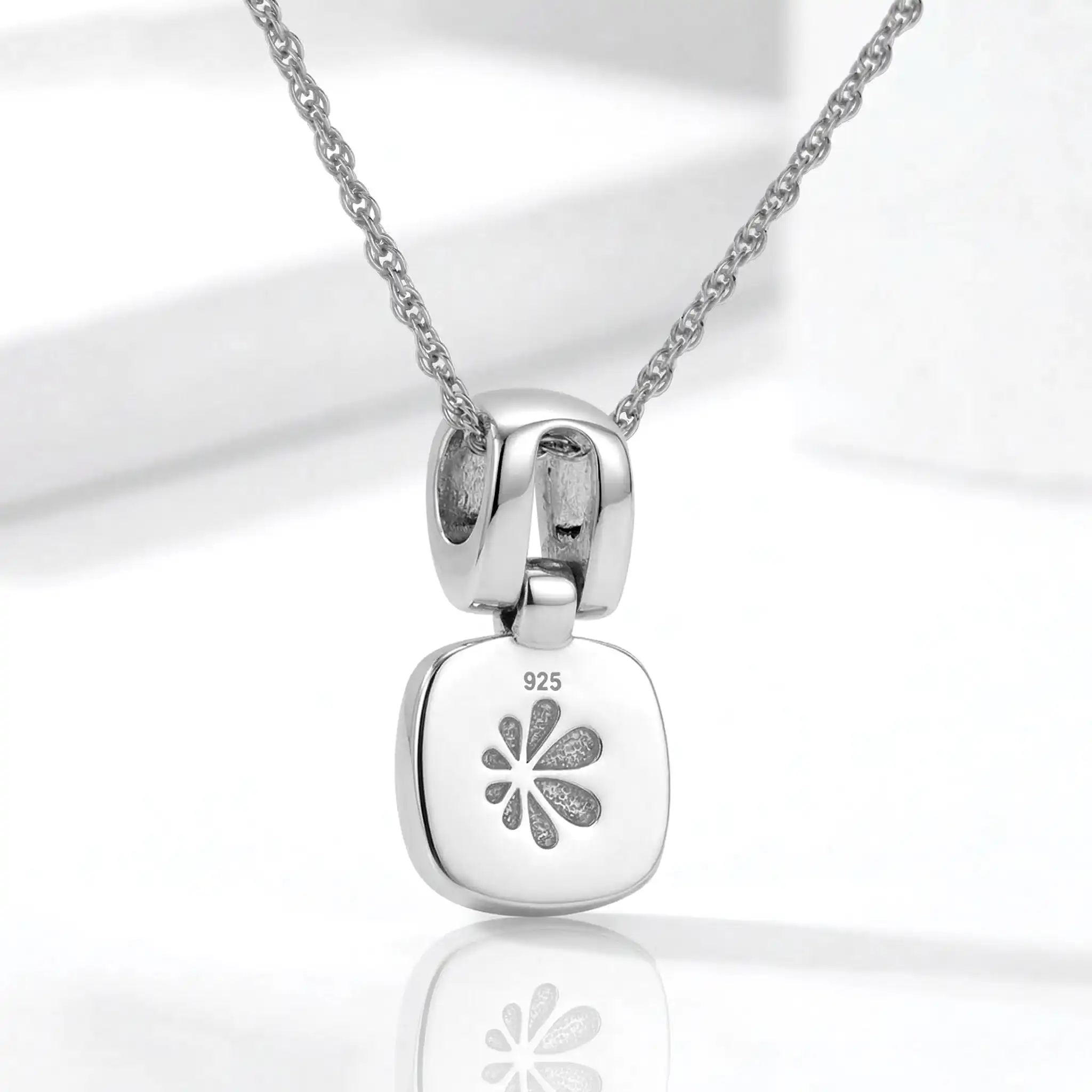 Larimar Sterling Silver Del Mar Pendant Necklace Marahlago Jewelry square Gemstone 