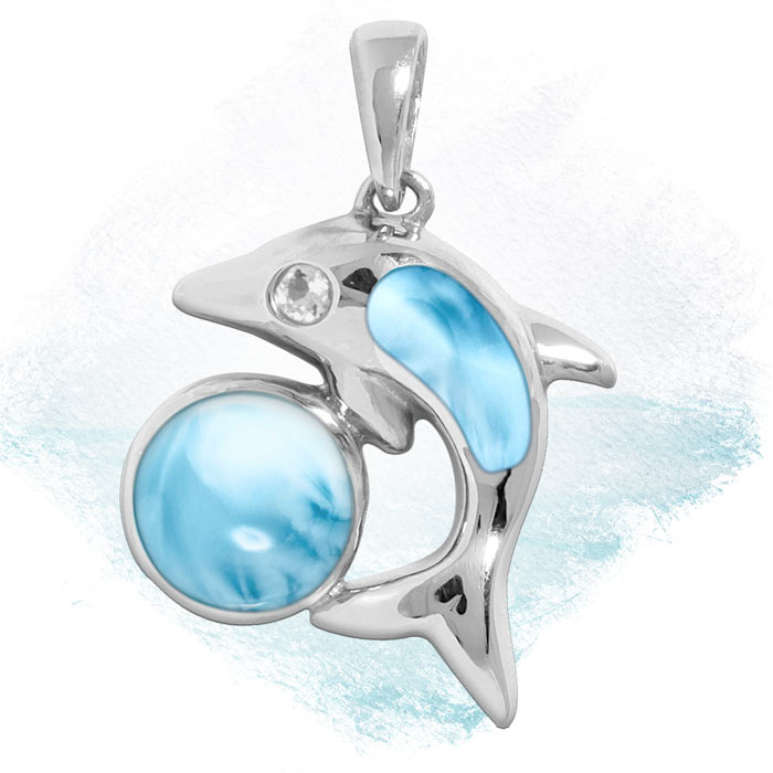 marahlago larimar Dolphin Larimar Necklace jewelry