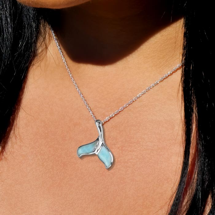 marahlago larimar Dolphin Tail Necklace jewelry