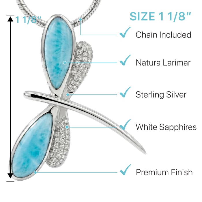 Dragonfly Necklace in sterling silver