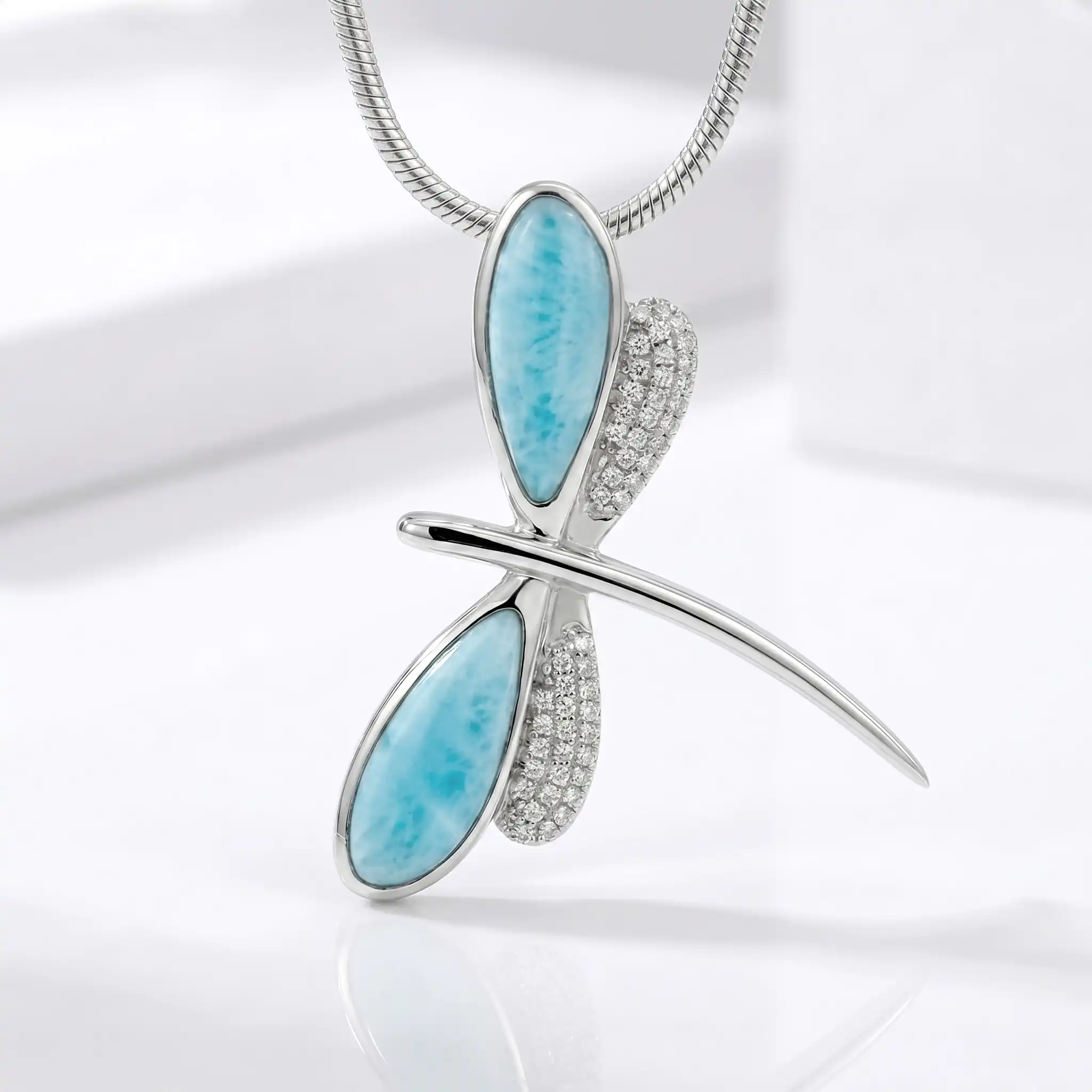 Dragonfly Necklace in sterling silver