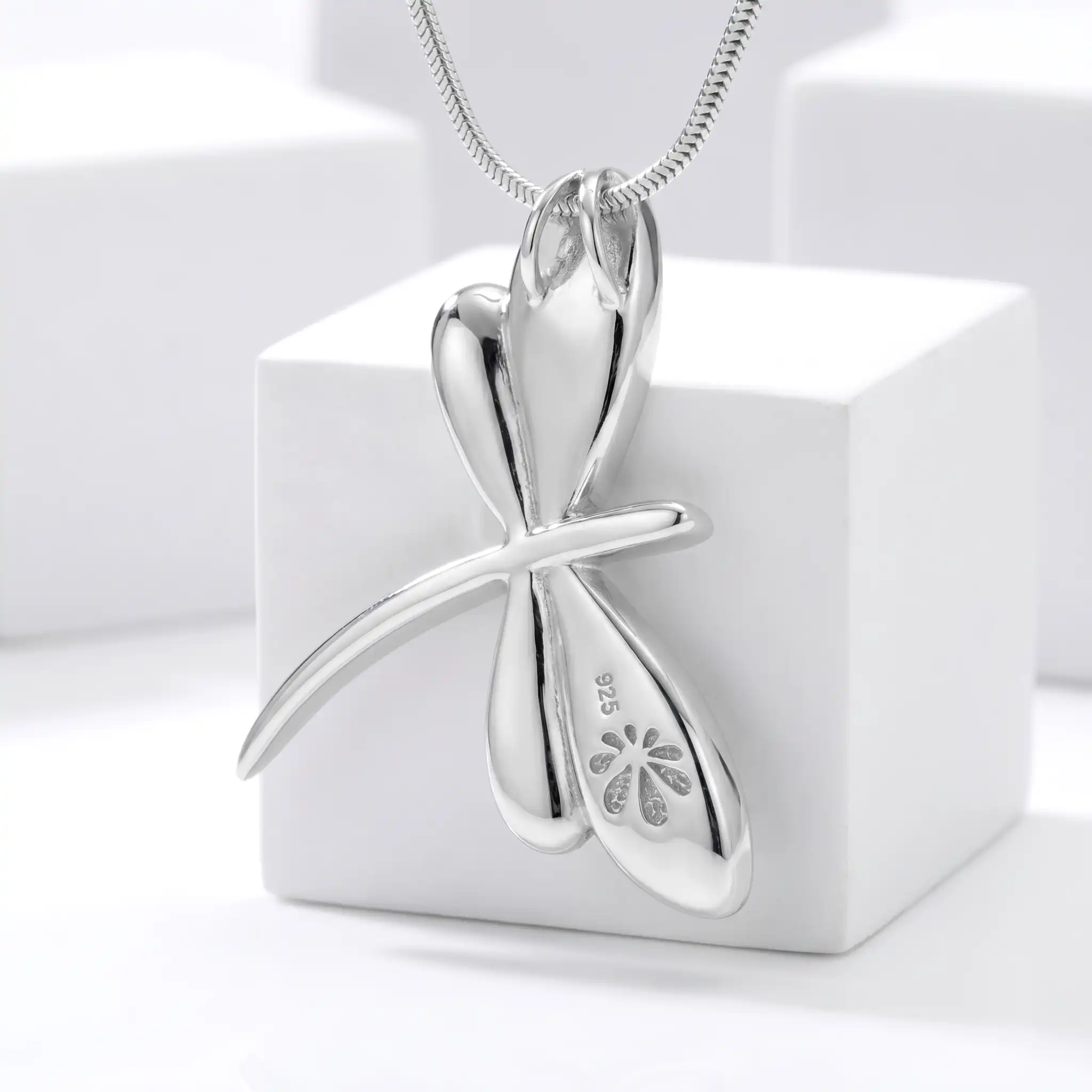 Dragonfly Necklace in sterling silver