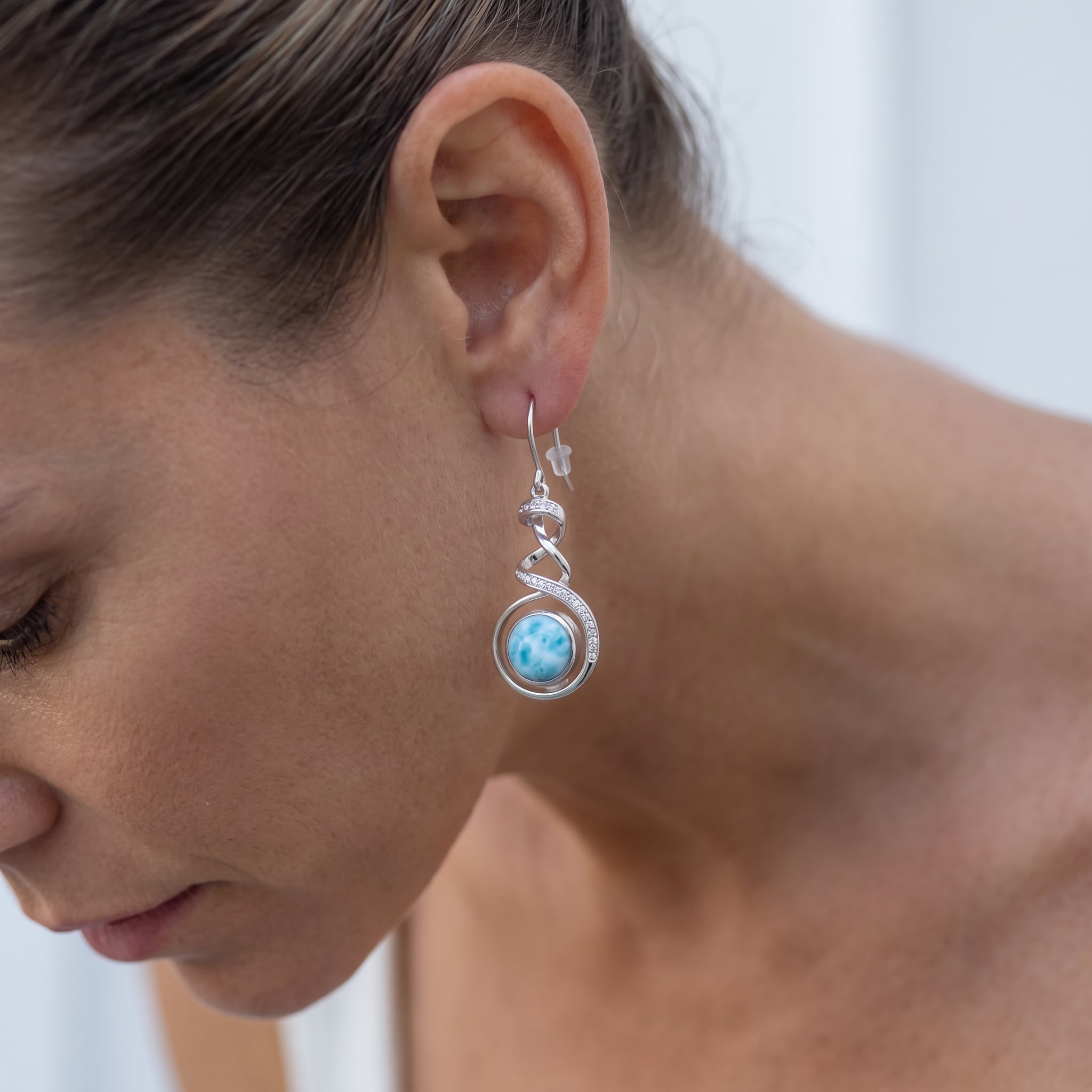 Larimar Statement Earrings